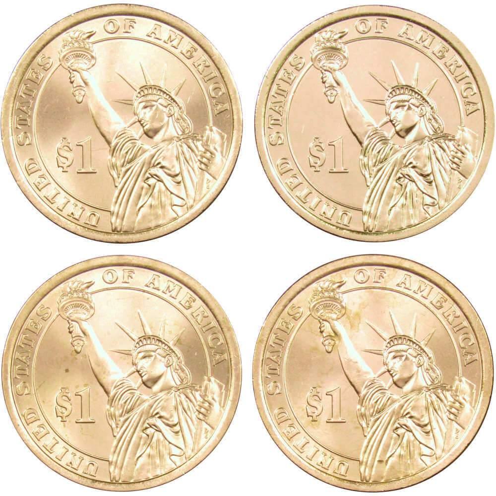 2014 D Presidential Dollar 4 Coin Set BU Uncirculated Mint State $1 Collectible