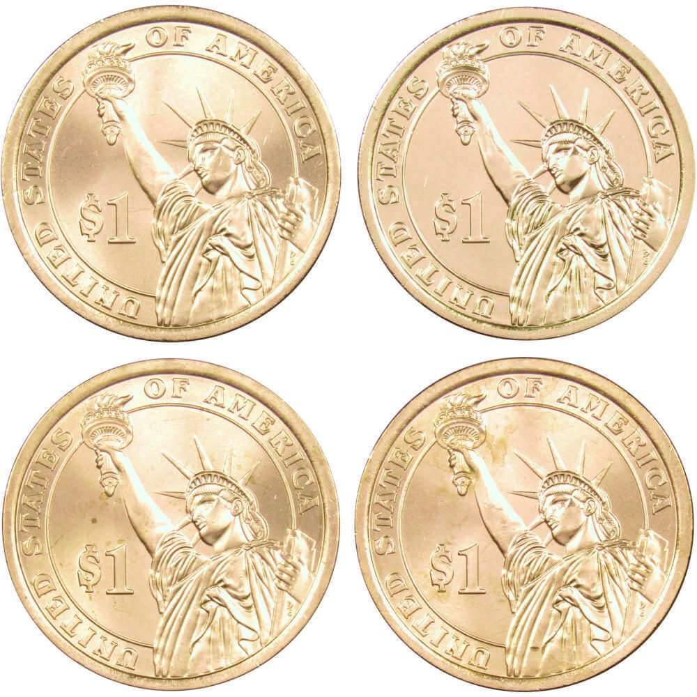 2014 D Presidential Dollar 4 Coin Set BU Uncirculated Mint State $1 Collectible