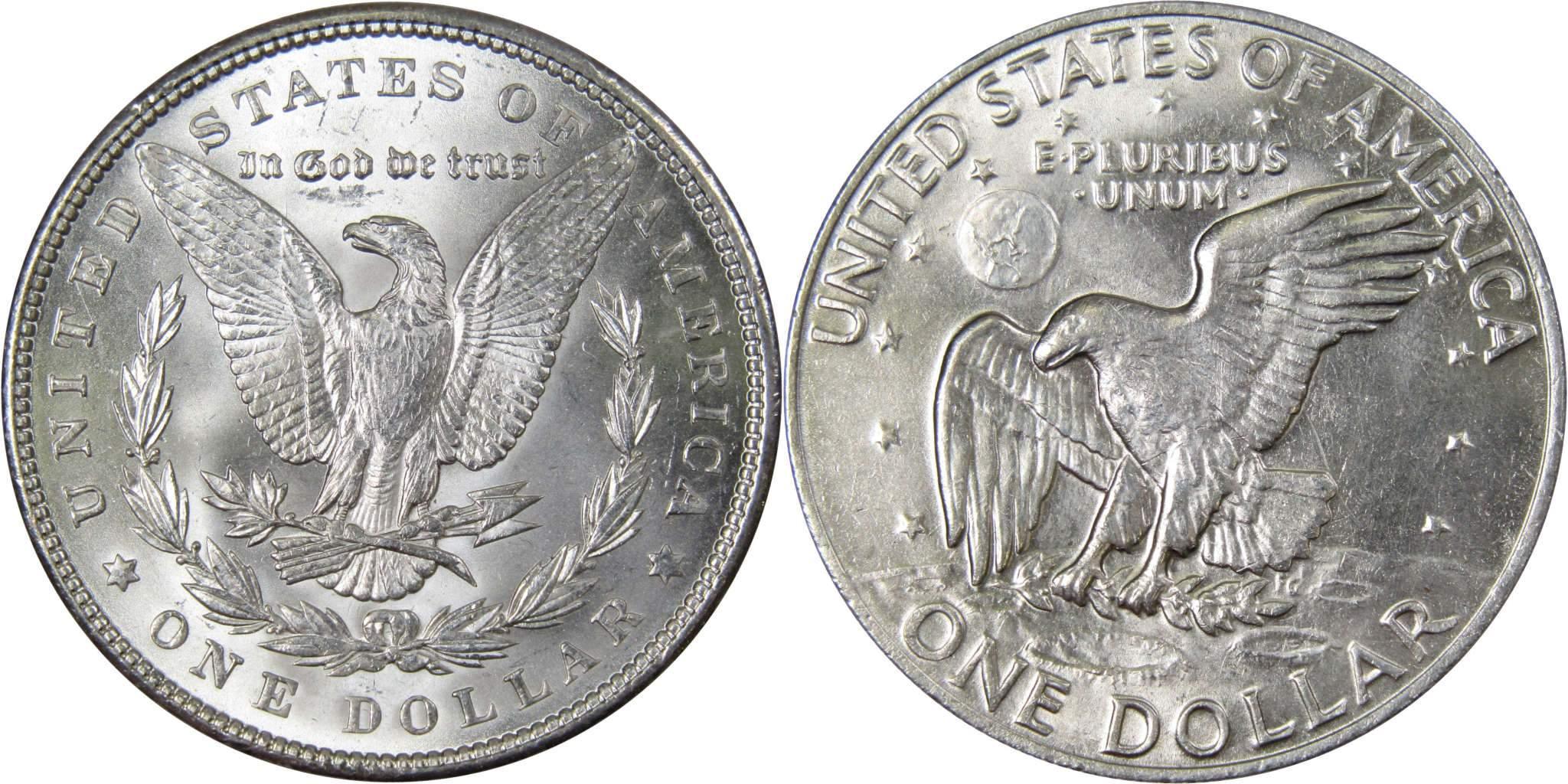 1900 Morgan Dollar BU Uncirculated 90% Silver with 1978 IKE$ BU Uncirculated - Morgan coin - Morgan silver dollar - Morgan silver dollar for sale - Profile Coins & Collectibles