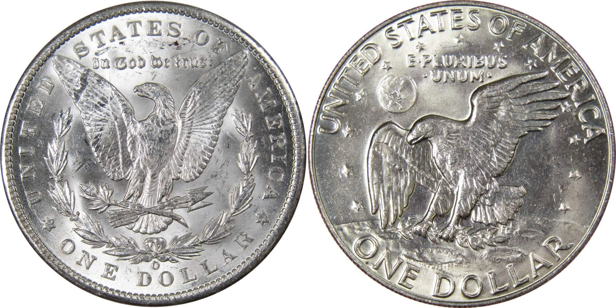 1900 O Morgan Dollar BU Uncirculated 90% Silver with 1978 D IKE$ BU Uncirculated - Morgan coin - Morgan silver dollar - Morgan silver dollar for sale - Profile Coins & Collectibles