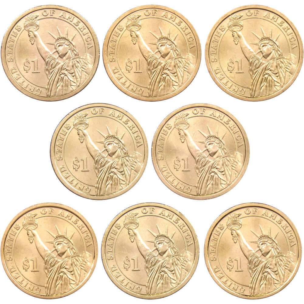 2010 P&D Presidential Dollar 8 Coin Set BU Uncirculated Mint State $1
