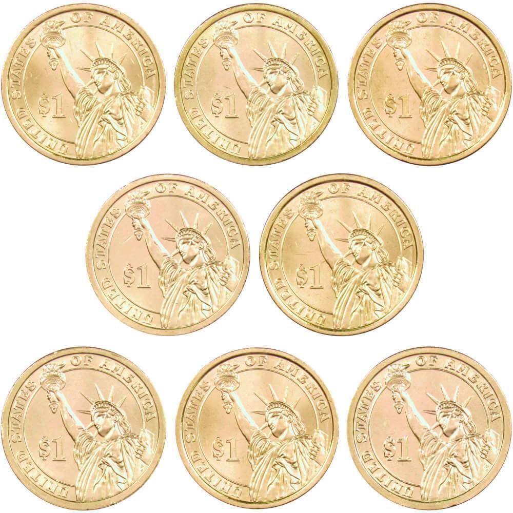 2011 P&D Presidential Dollar 8 Coin Set BU Uncirculated Mint State $1