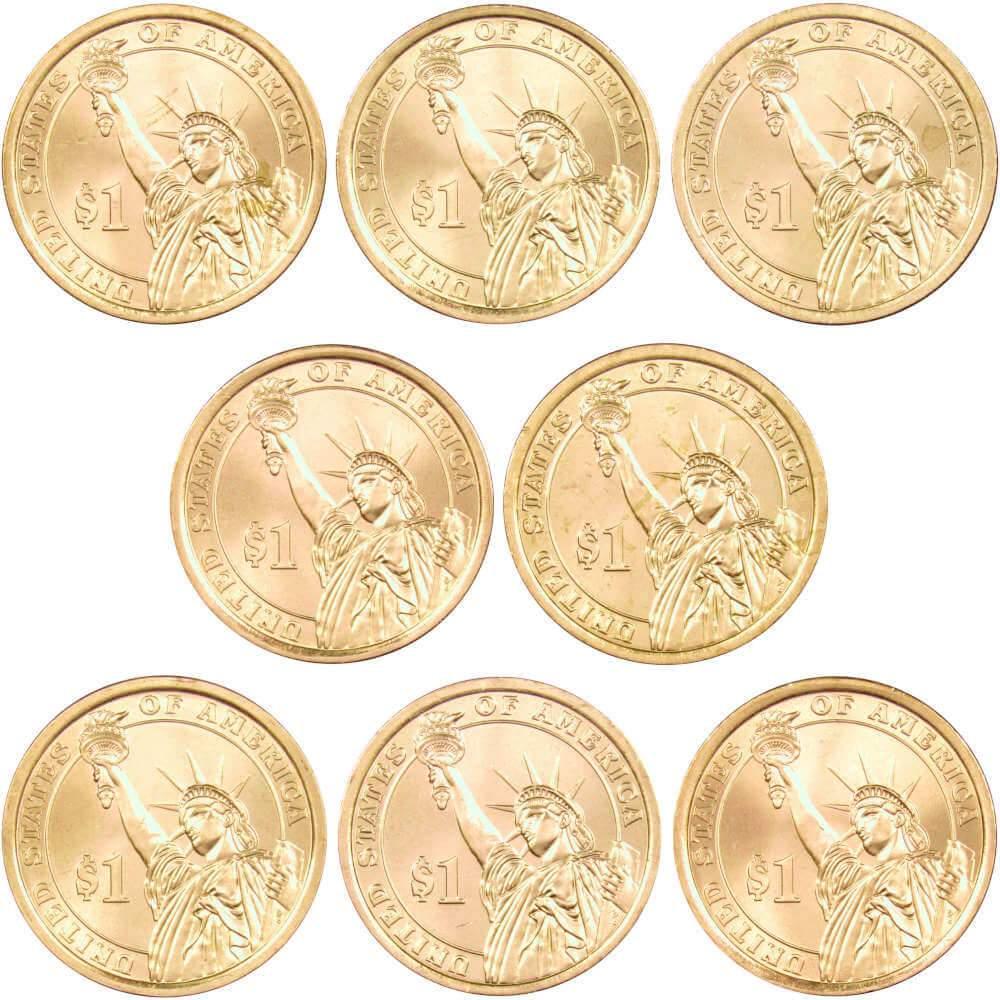 2014 P&D Presidential Dollar 8 Coin Set BU Uncirculated Mint State $1