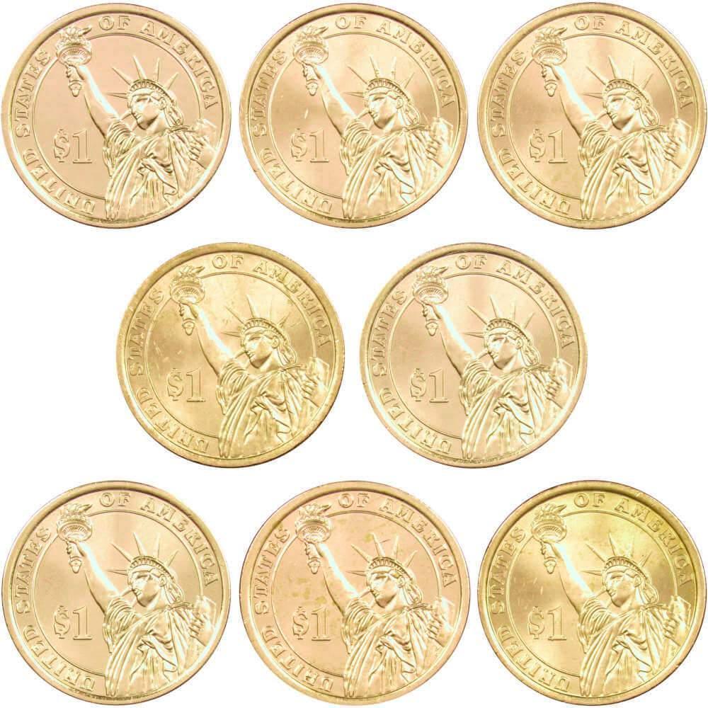 2015 P&D Presidential Dollar 8 Coin Set BU Uncirculated Mint State $1