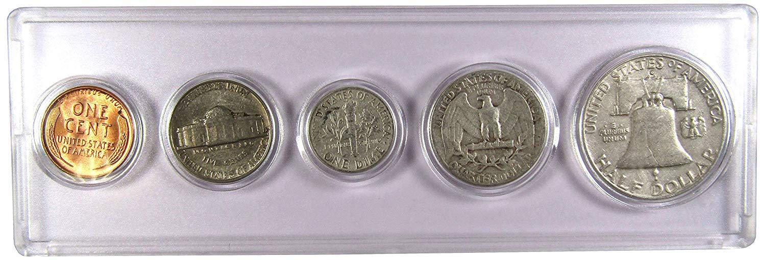 1957 Year Set 5 Coins in AG About Good or Better Condition Collectible Gift Set