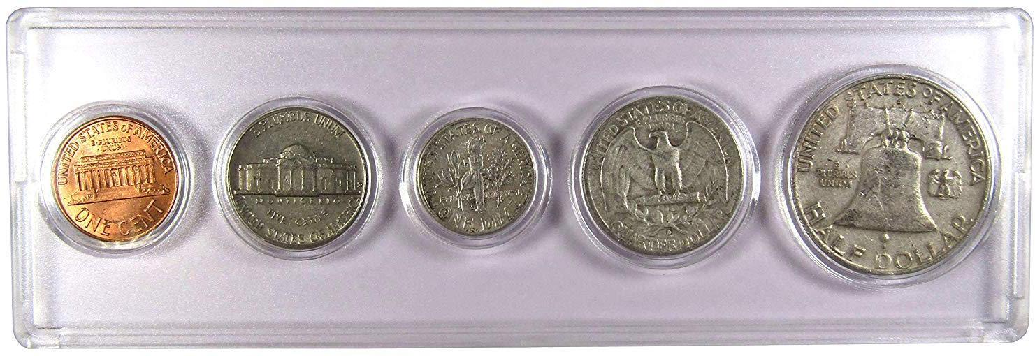 1959 Year Set 5 Coins in AG About Good or Better Condition Collectible Gift Set
