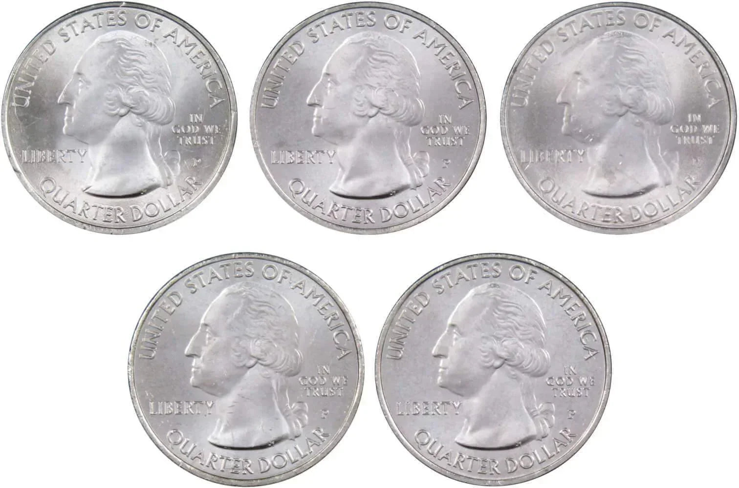 2016 P National Park Quarter 5 Coin Set Uncirculated Mint State 25c Collectible