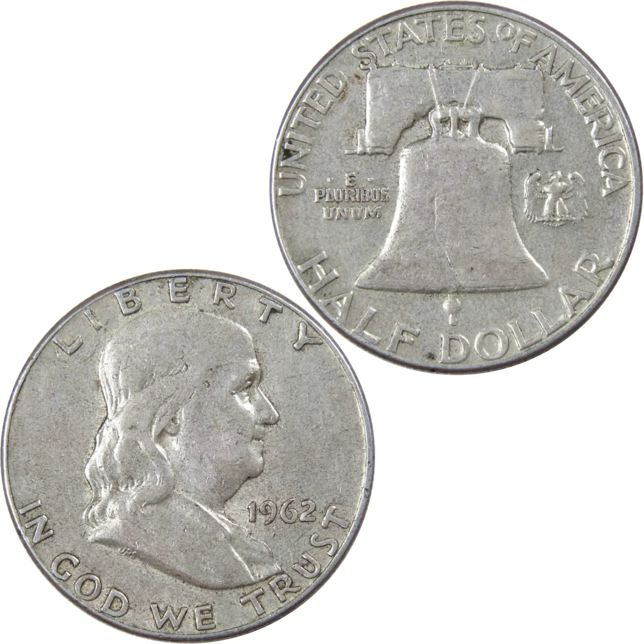 1962 Franklin Half Dollar VF Very Fine 90% Silver 50c US Coin Collectible