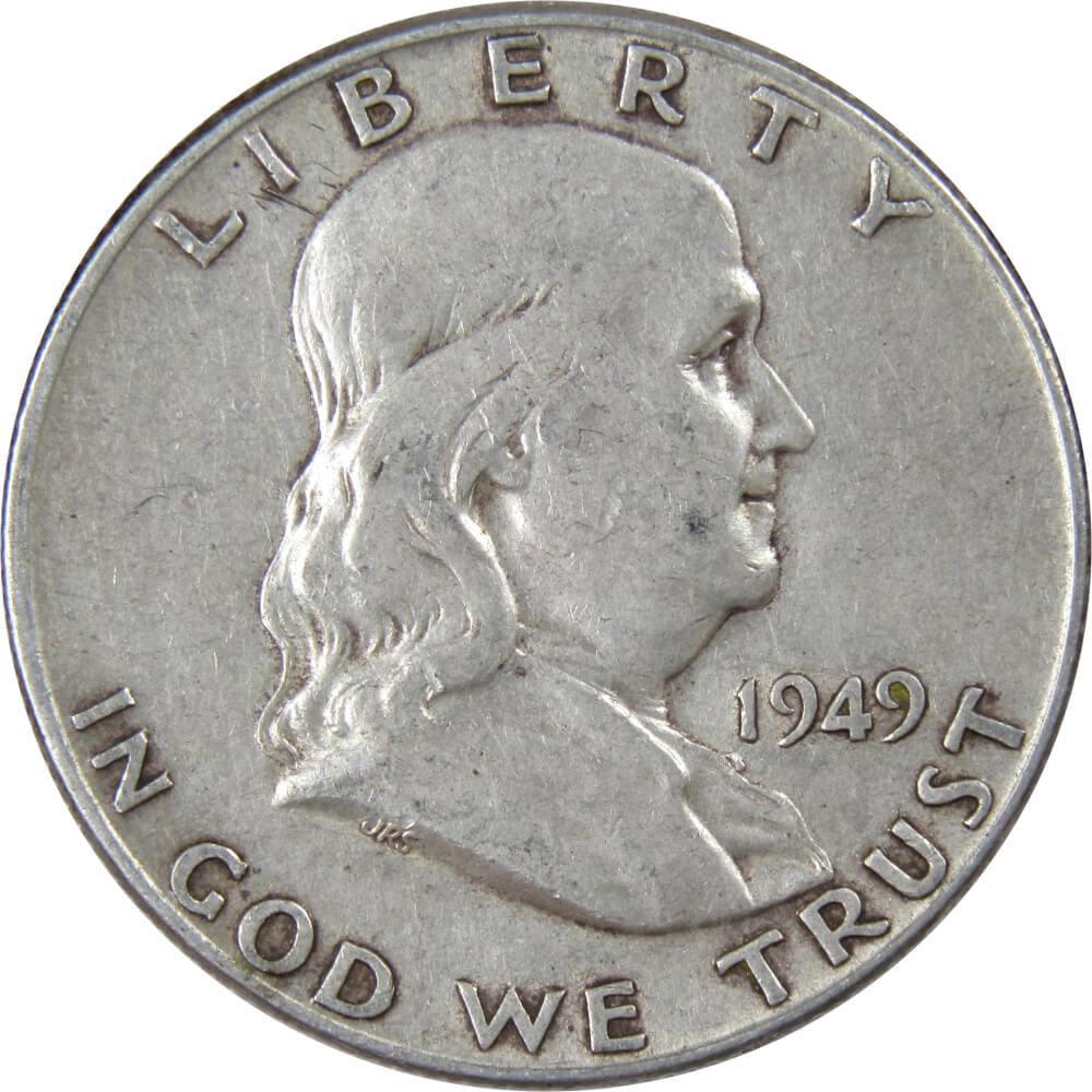 1949 Franklin Half Dollar VF Very Fine 90% Silver 50c US Coin Collectible