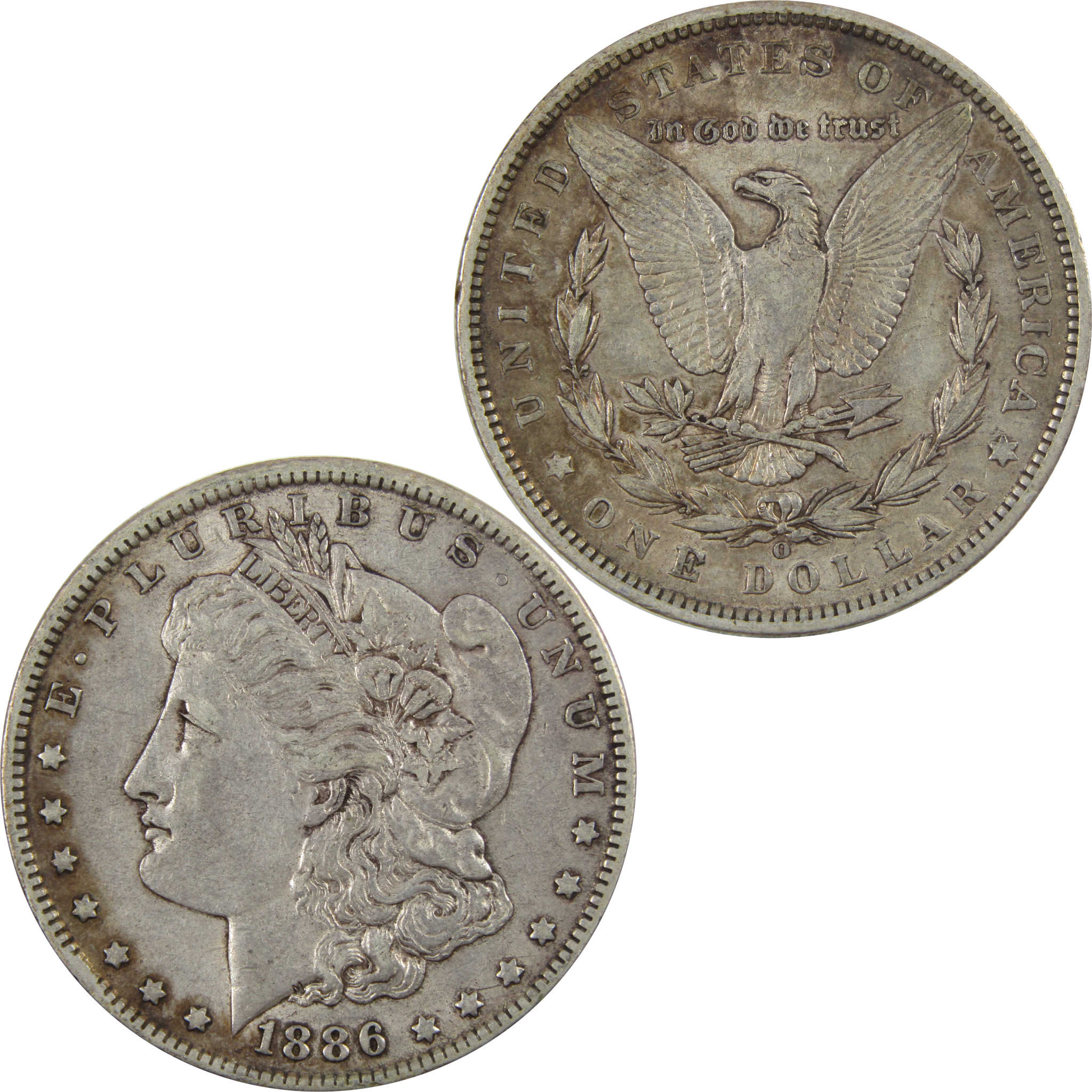 1886 O Morgan Dollar XF EF Extremely Fine 90% Silver $1 Coin SKU:I5078 - Morgan coin - Morgan silver dollar - Morgan silver dollar for sale - Profile Coins & Collectibles