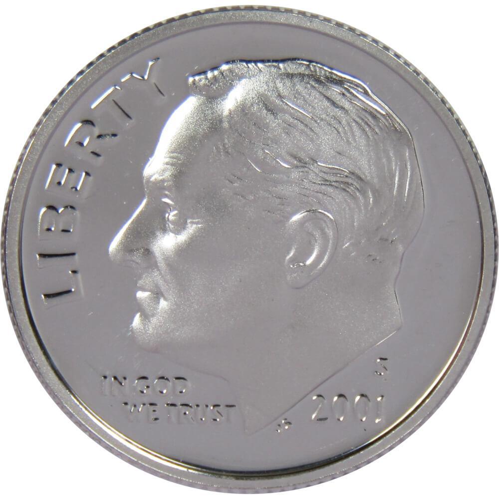 2001 S Roosevelt Dime Choice Proof 90% Silver 10c US Coin Collectible