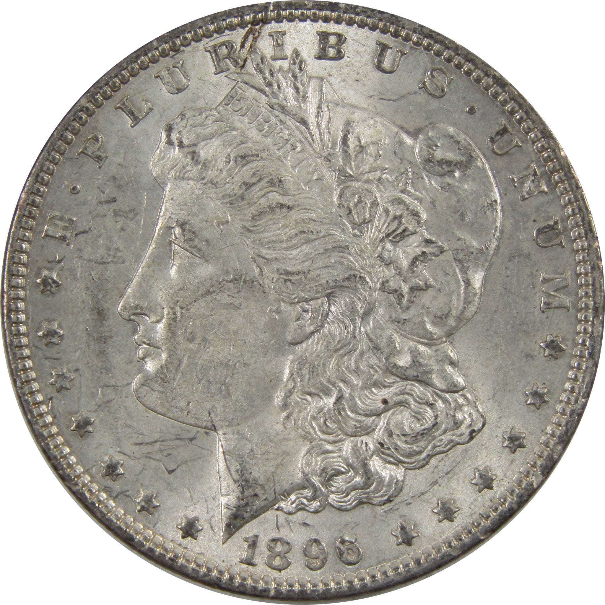 1896 Morgan Dollar AU About Uncirculated 90% Silver $1 Coin SKU:I5511 - Morgan coin - Morgan silver dollar - Morgan silver dollar for sale - Profile Coins & Collectibles