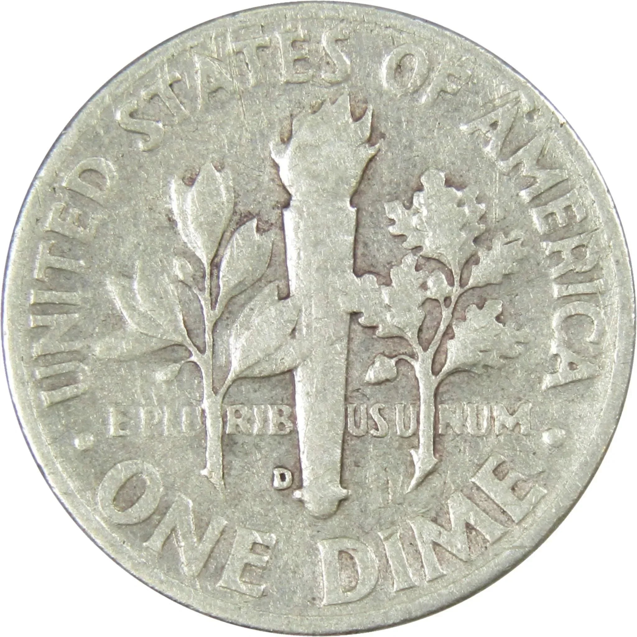 1951 D Roosevelt Dime AG About Good 90% Silver 10c US Coin Collectible