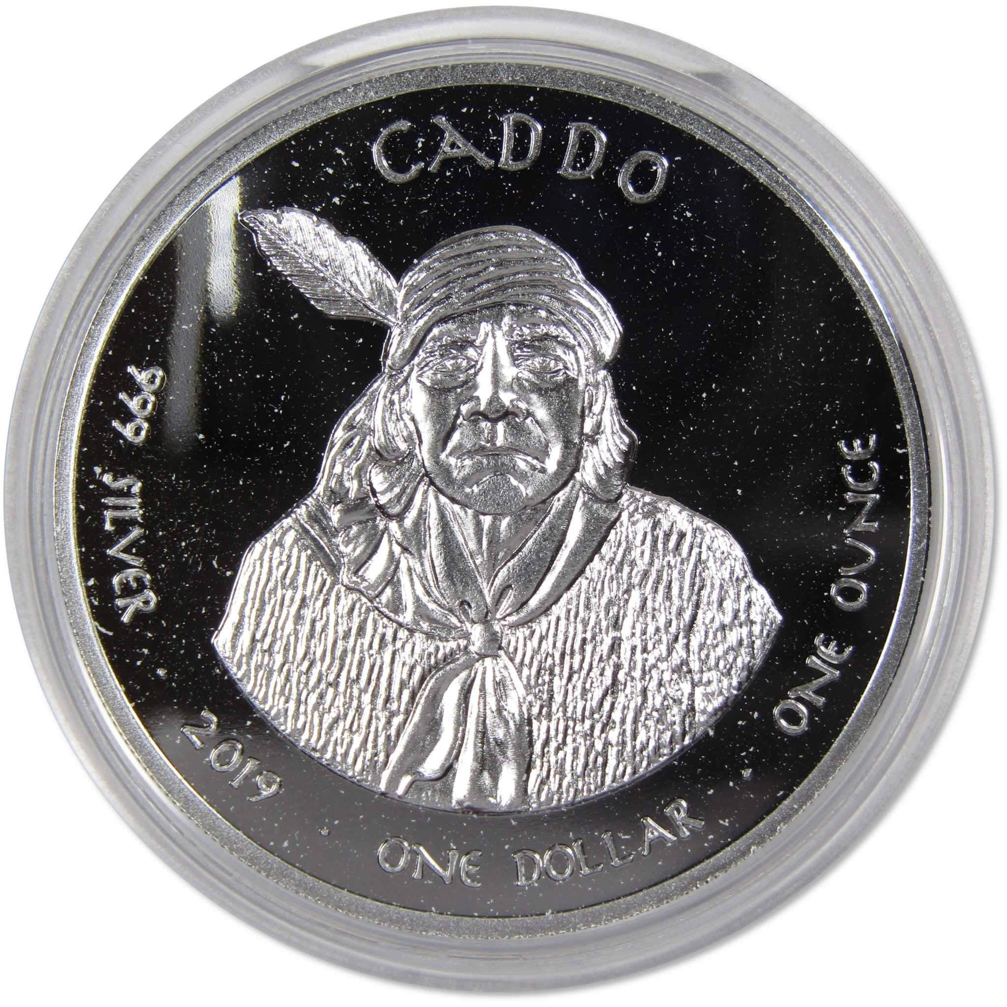 2019 Native American Jamul Caddo Arkansas Fox 1 oz .999 Fine Silver $1 Proof