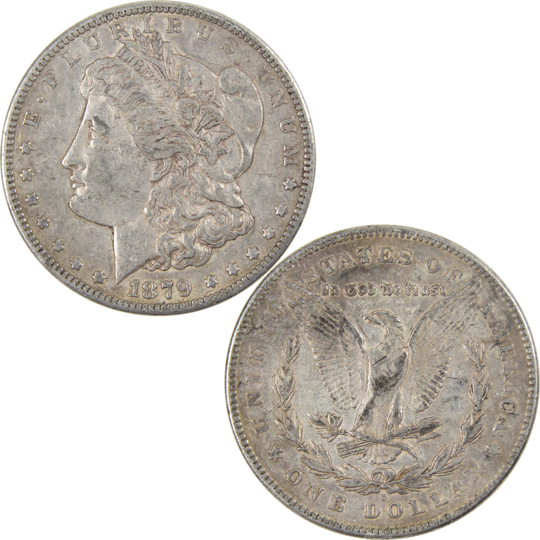 1879 S Rev 78 Morgan Dollar XF EF Extremely Fine Silver $1 SKU:I4066 - Morgan coin - Morgan silver dollar - Morgan silver dollar for sale - Profile Coins & Collectibles