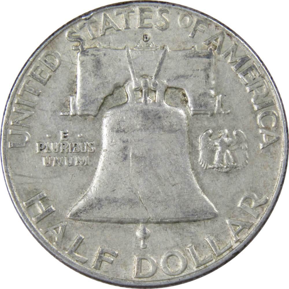 1960 D Franklin Half Dollar VF Very Fine 90% Silver 50c US Coin Collectible