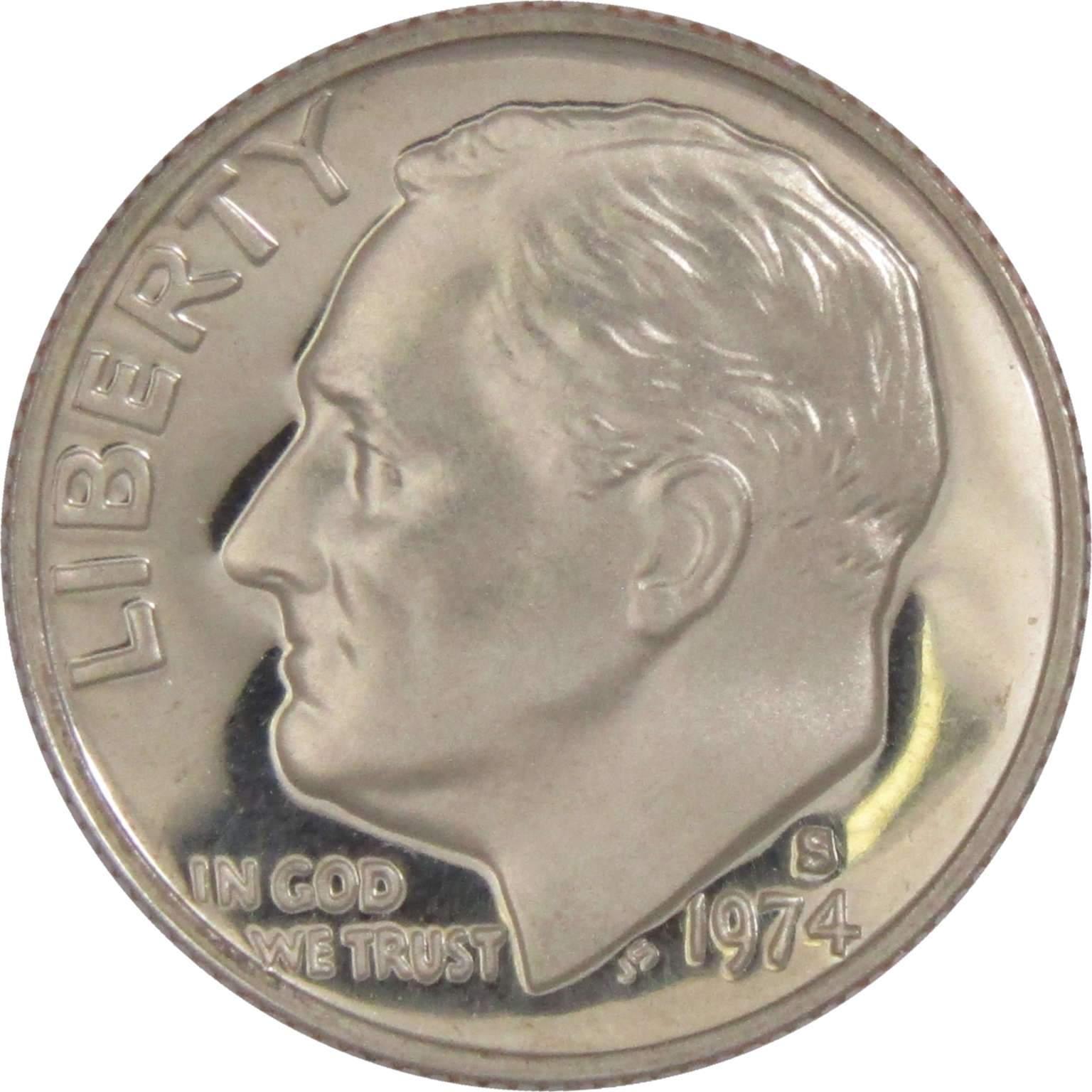 1974 S Roosevelt Dime Choice Proof 10c US Coin Collectible