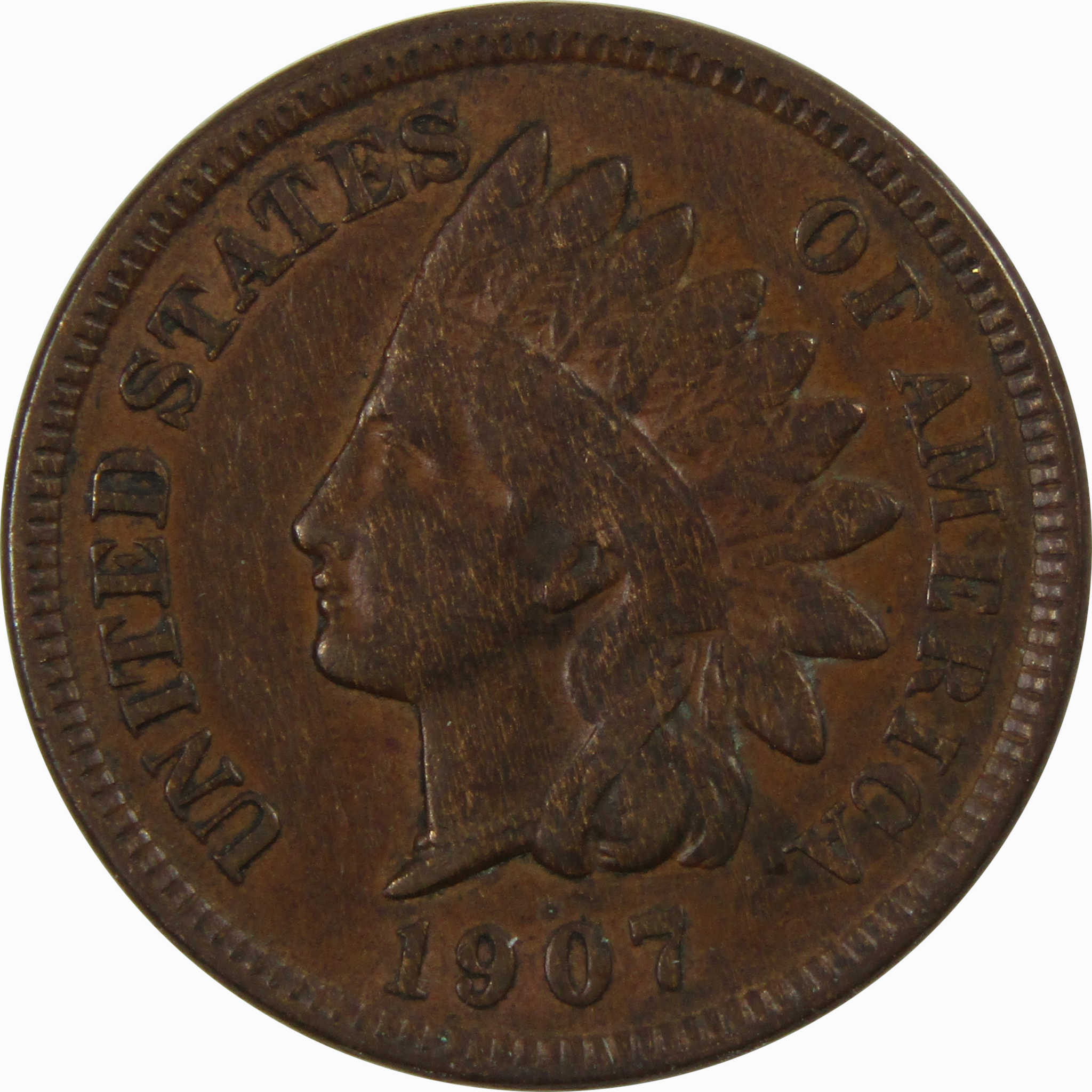 1907 Indian Head Cent XF EF Extremely Fine Penny 1c US Coin SKU:I4314