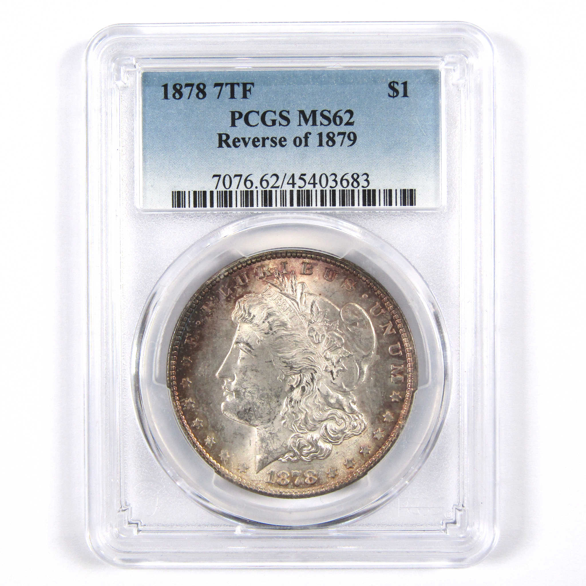 1878 7TF Rev 79 Morgan Dollar MS 62 PCGS Unc Toned SKU:I7546