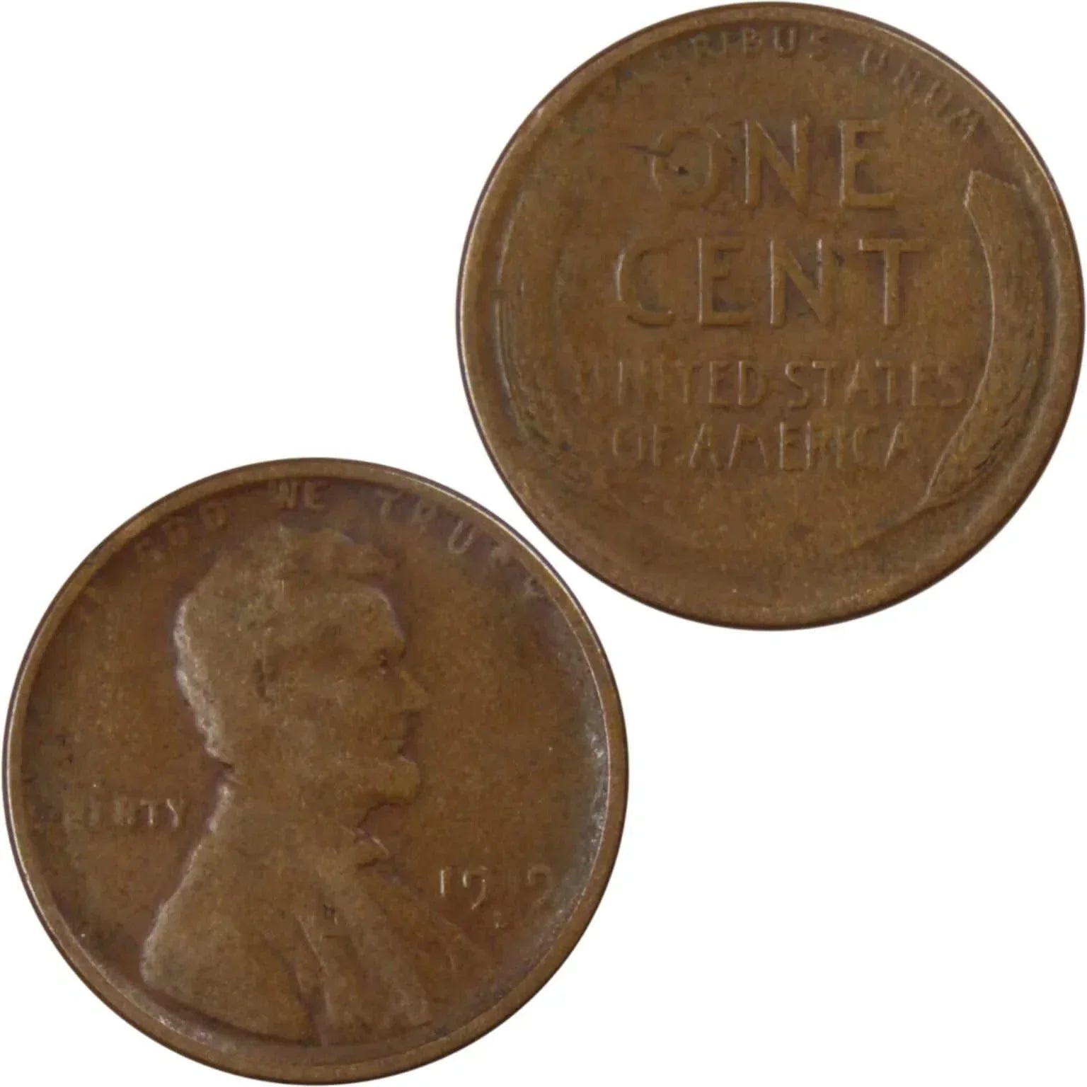 1919 S Lincoln Wheat Cent VG Very Good Bronze Penny 1c Coin Collectible