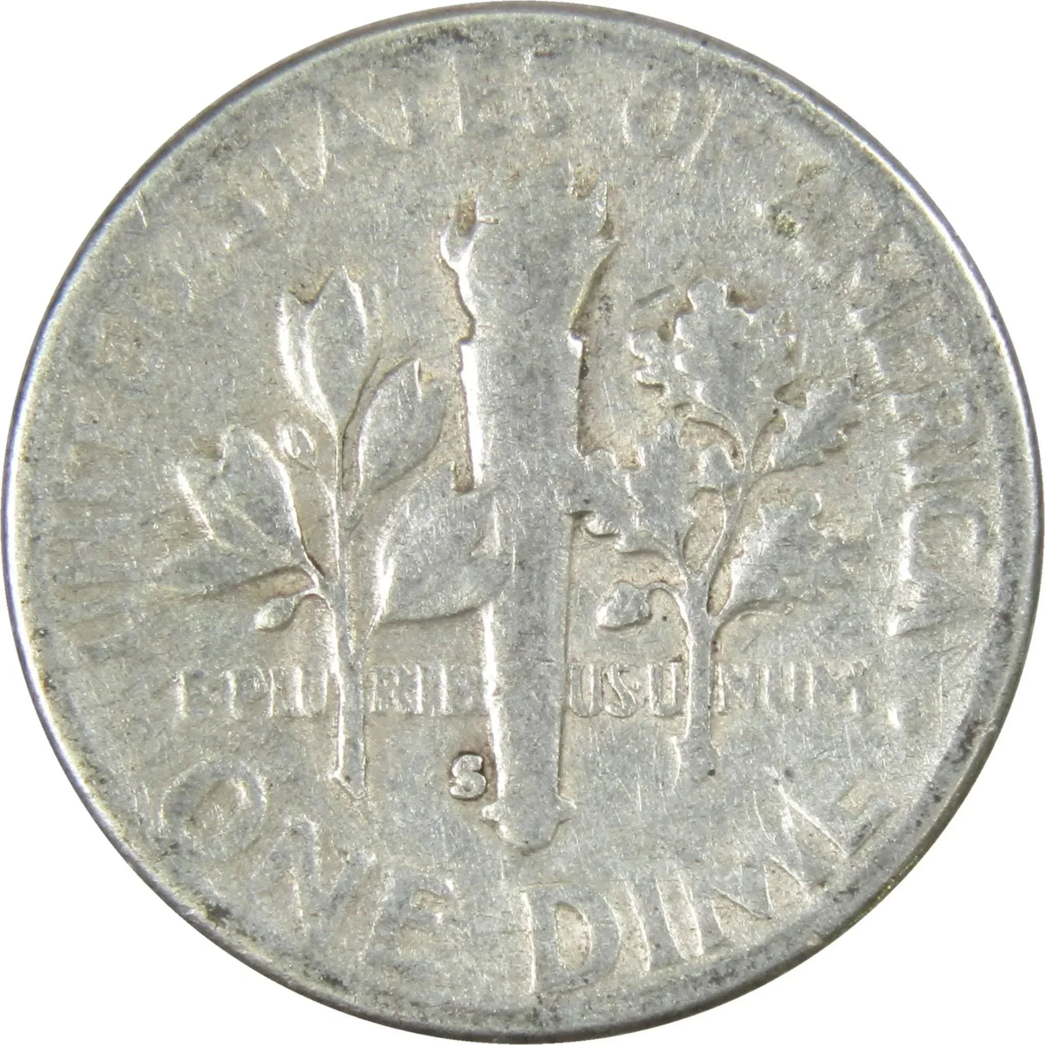 1952 S 10c Roosevelt Silver Dime US Coin AG About Good