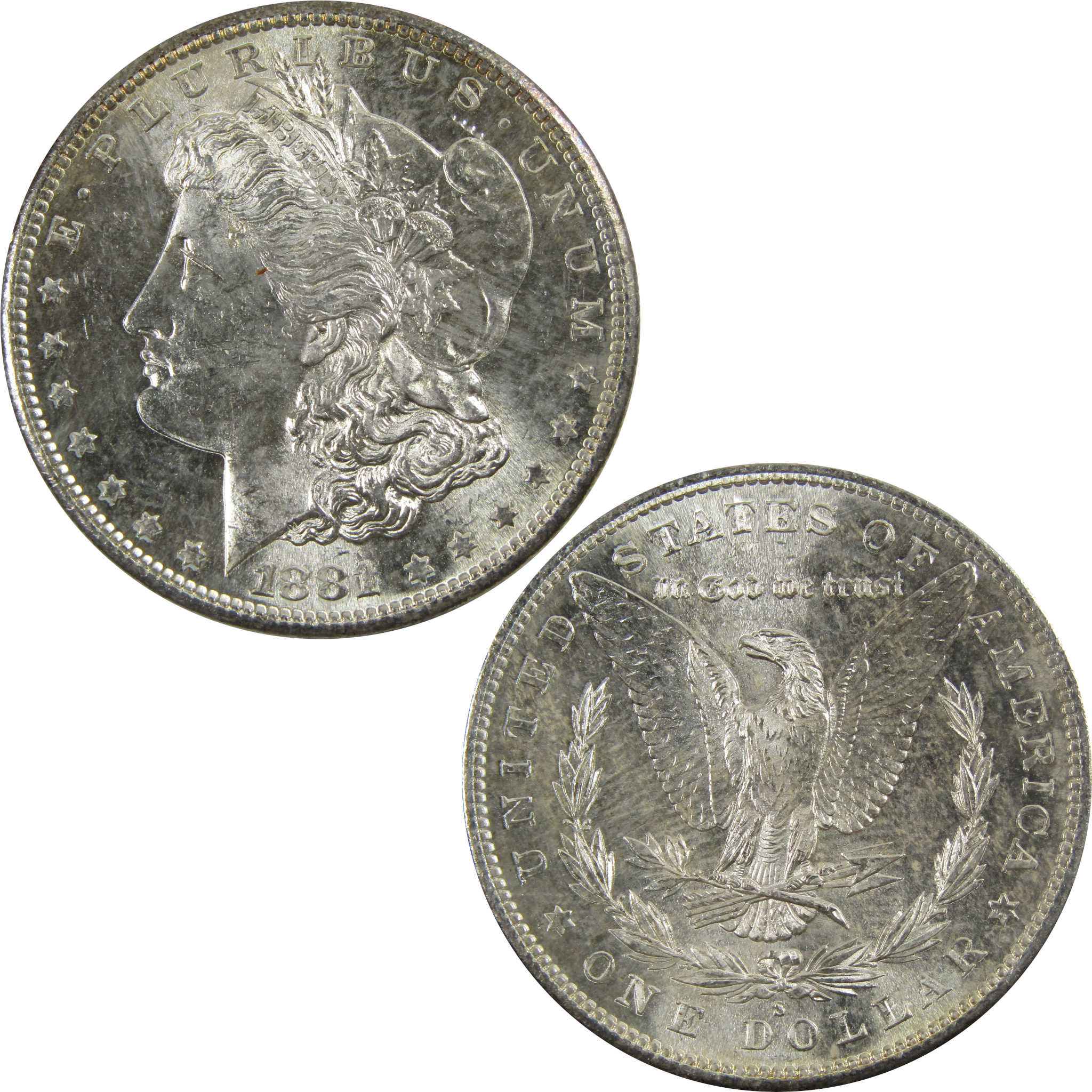 1881 S Morgan Dollar BU Uncirculated 90% Silver $1 Coin SKU:I5306 - Morgan coin - Morgan silver dollar - Morgan silver dollar for sale - Profile Coins & Collectibles