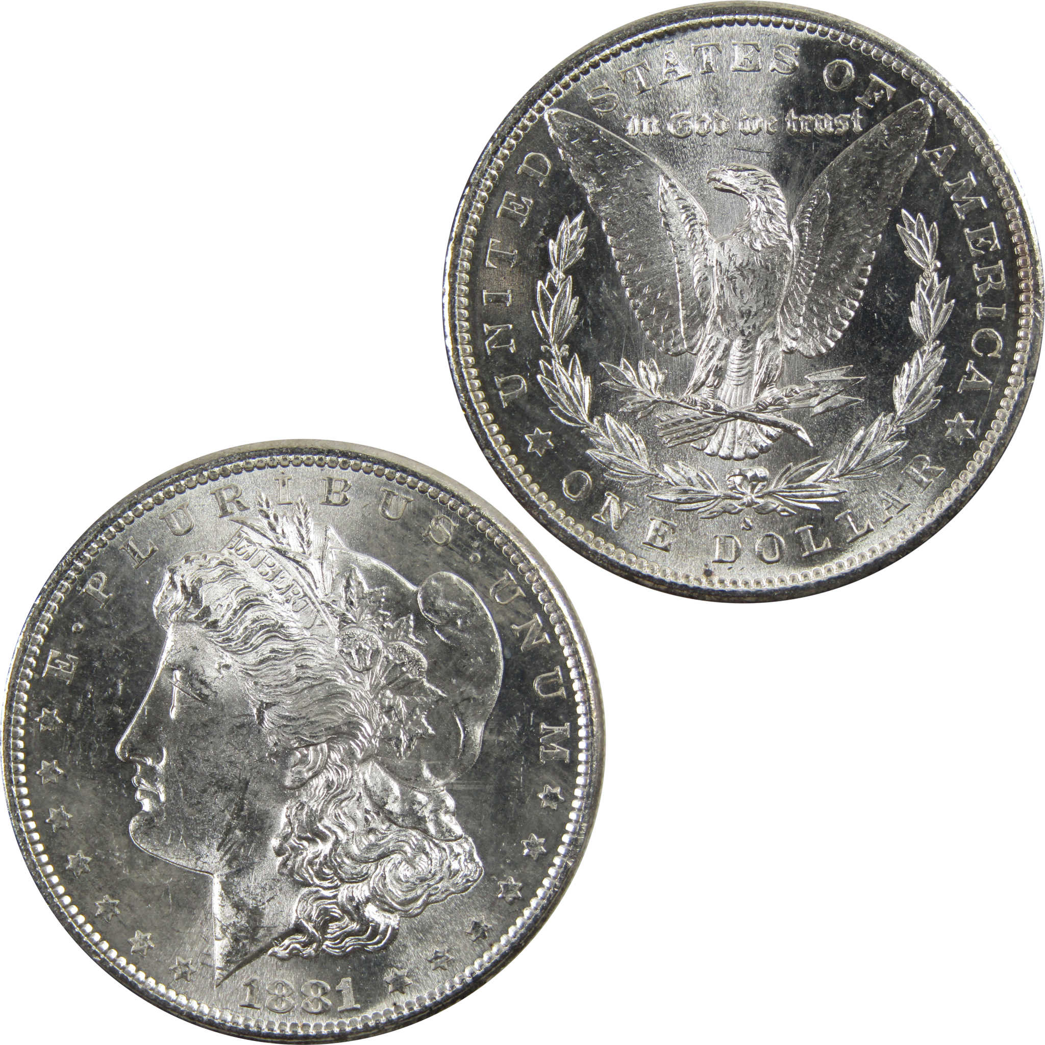 1881 S Morgan Dollar BU Uncirculated 90% Silver $1 Coin SKU:I5330 - Morgan coin - Morgan silver dollar - Morgan silver dollar for sale - Profile Coins & Collectibles