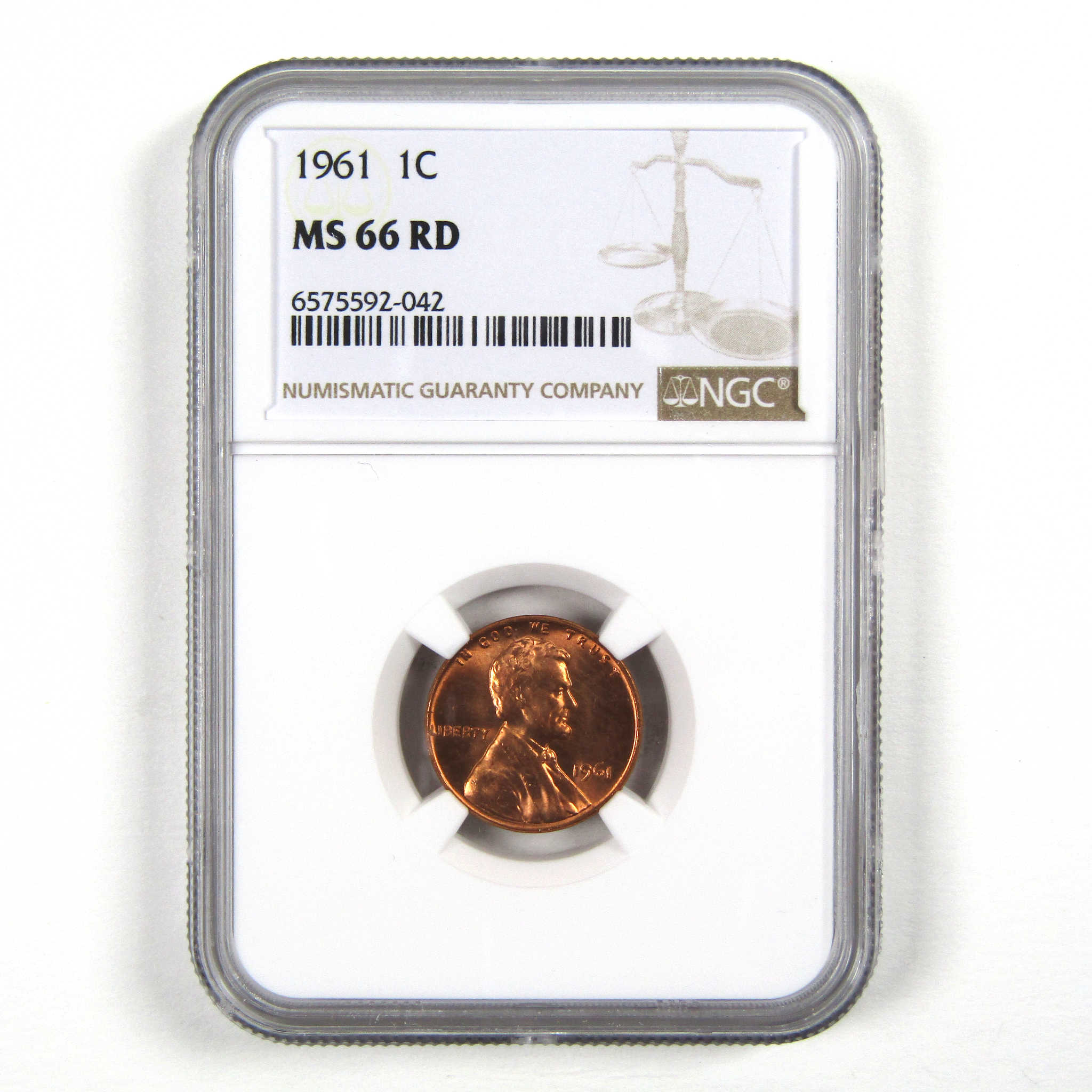 1961 Lincoln Memorial Cent MS 66 RD NGC Penny Uncirculated SKU:I3690