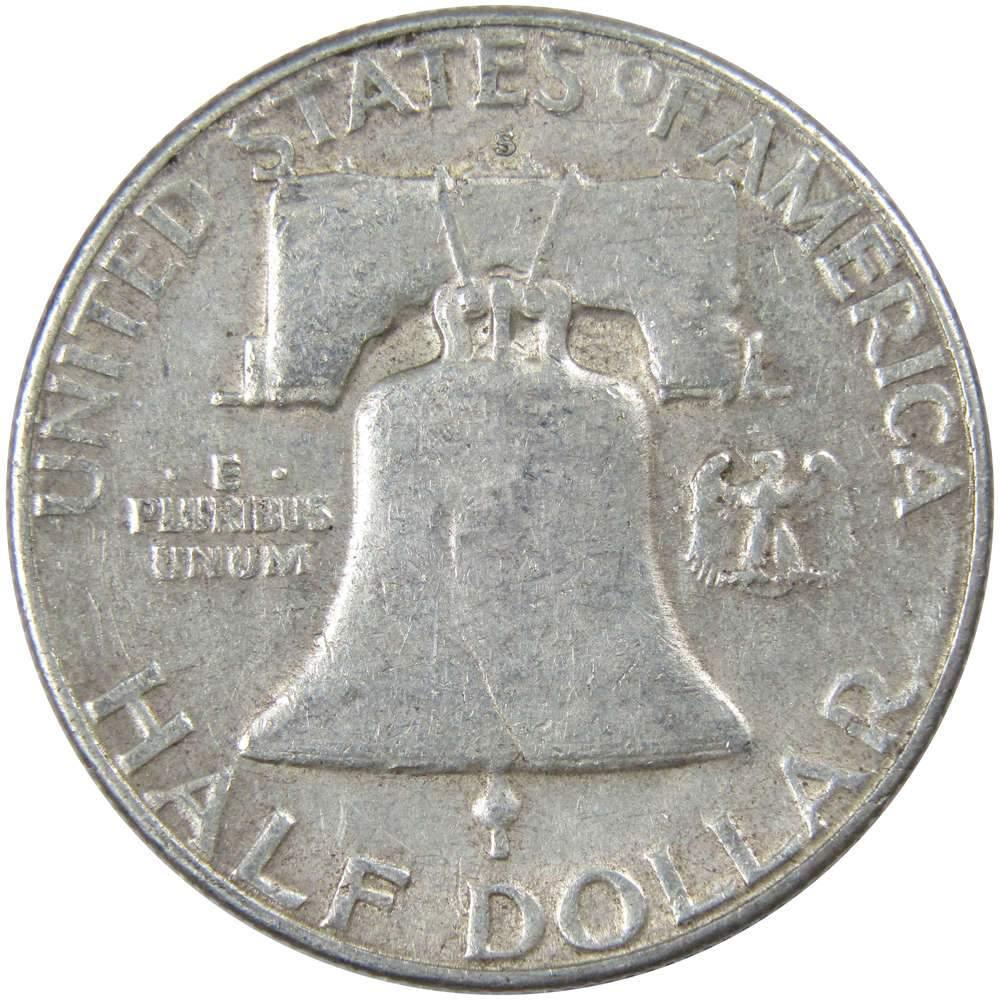 1954 S Franklin Half Dollar AG About Good 90% Silver 50c US Coin Collectible