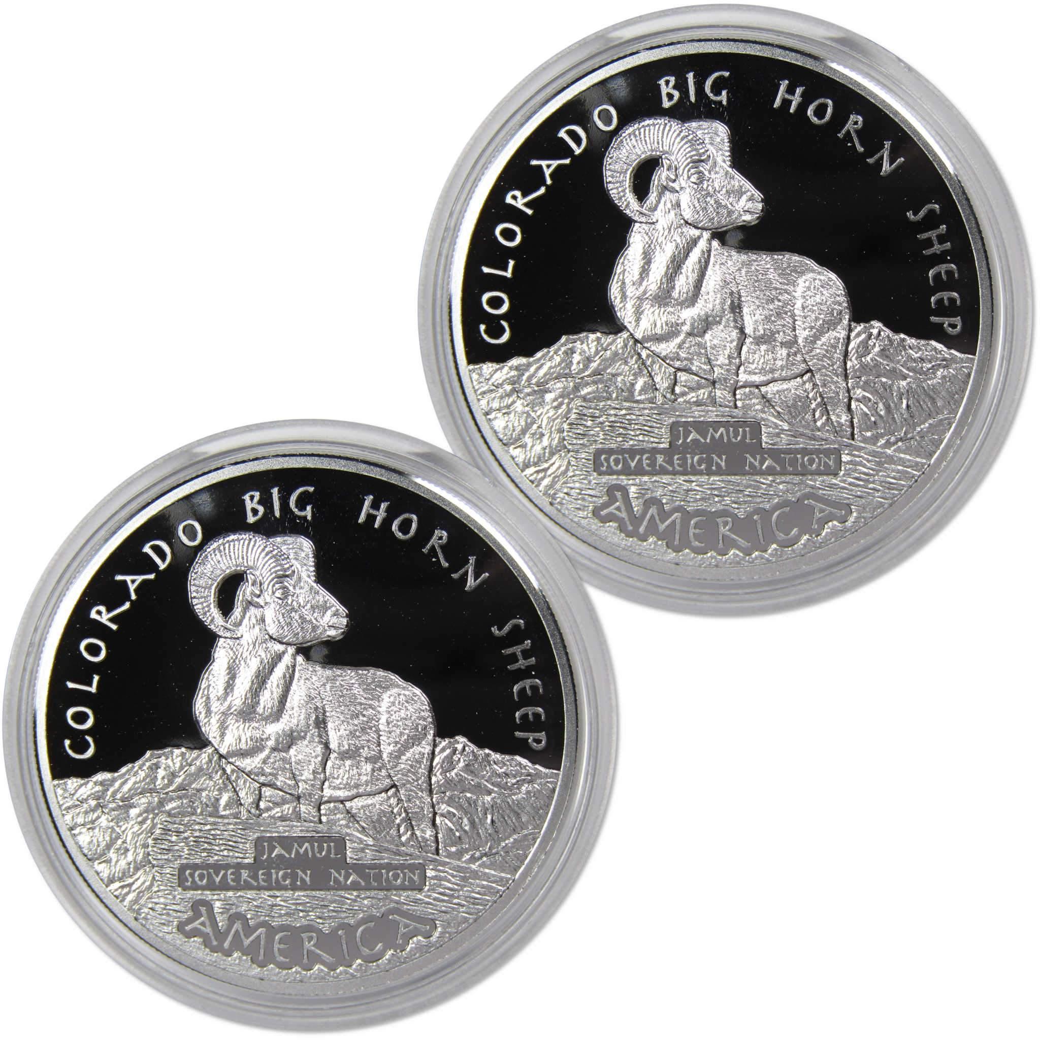 2019 Native American Jamul Pueblo Big Horn Sheep 1 oz .999 Fine Silver $1 Proof