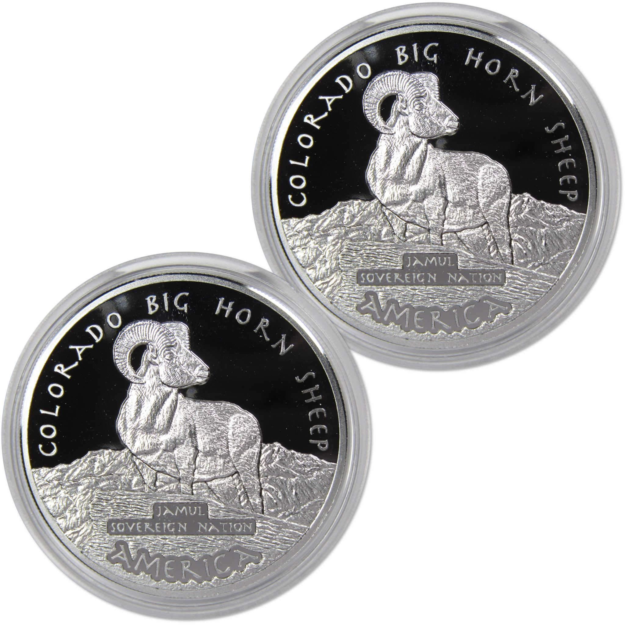 2019 Native American Jamul Pueblo Big Horn Sheep 1 oz .999 Fine Silver $1 Proof
