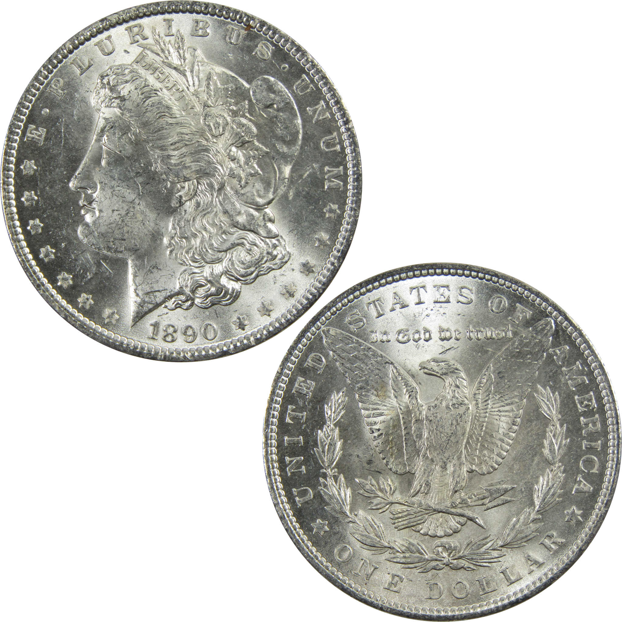 1890 Morgan Dollar BU Uncirculated 90% Silver $1 Coin SKU:I5128 - Morgan coin - Morgan silver dollar - Morgan silver dollar for sale - Profile Coins & Collectibles