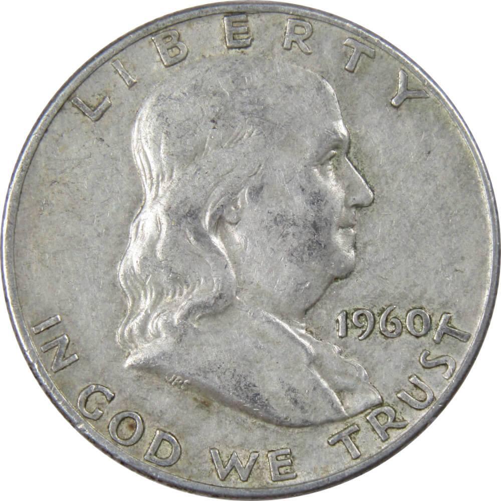 1960 D Franklin Half Dollar VF Very Fine 90% Silver 50c US Coin Collectible
