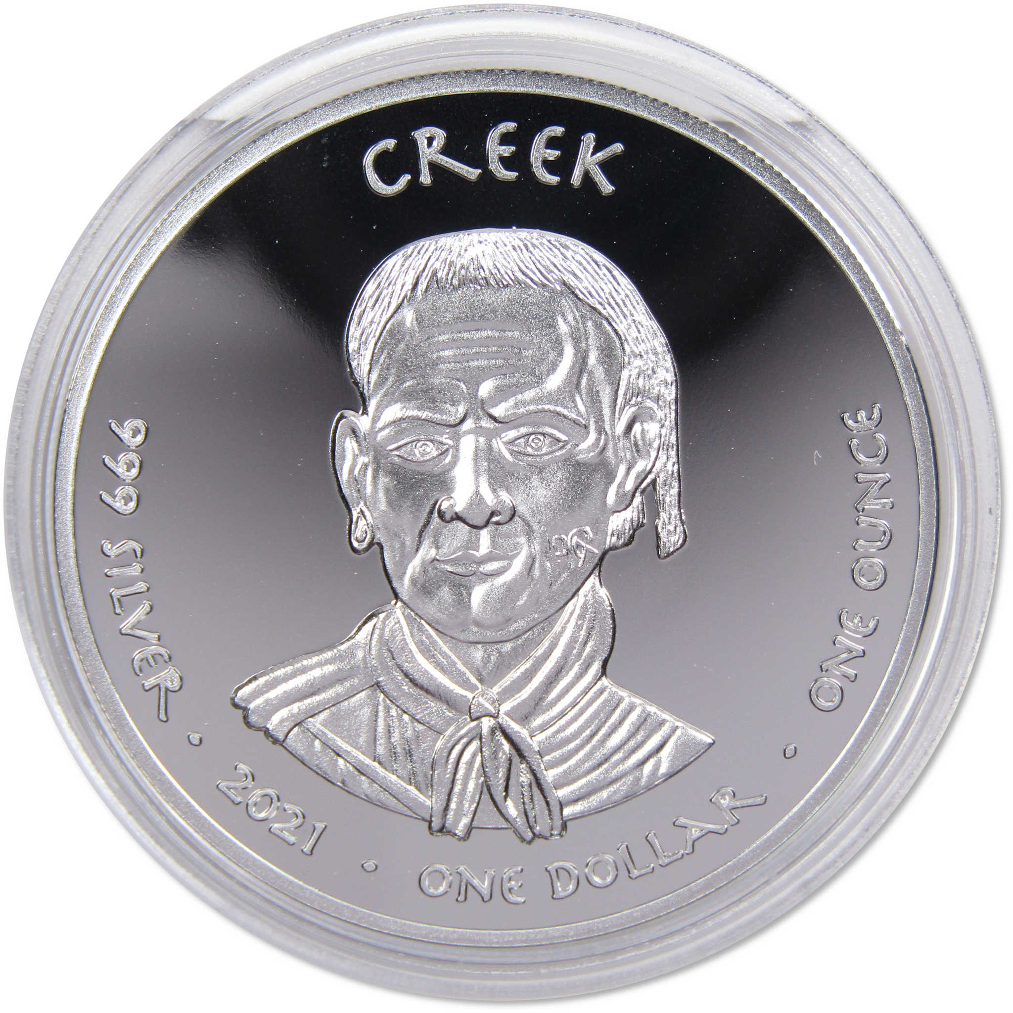 2021 Native American Jamul Creek Oregon Chinook Salmon 1 oz .999 Silver $1 Proof