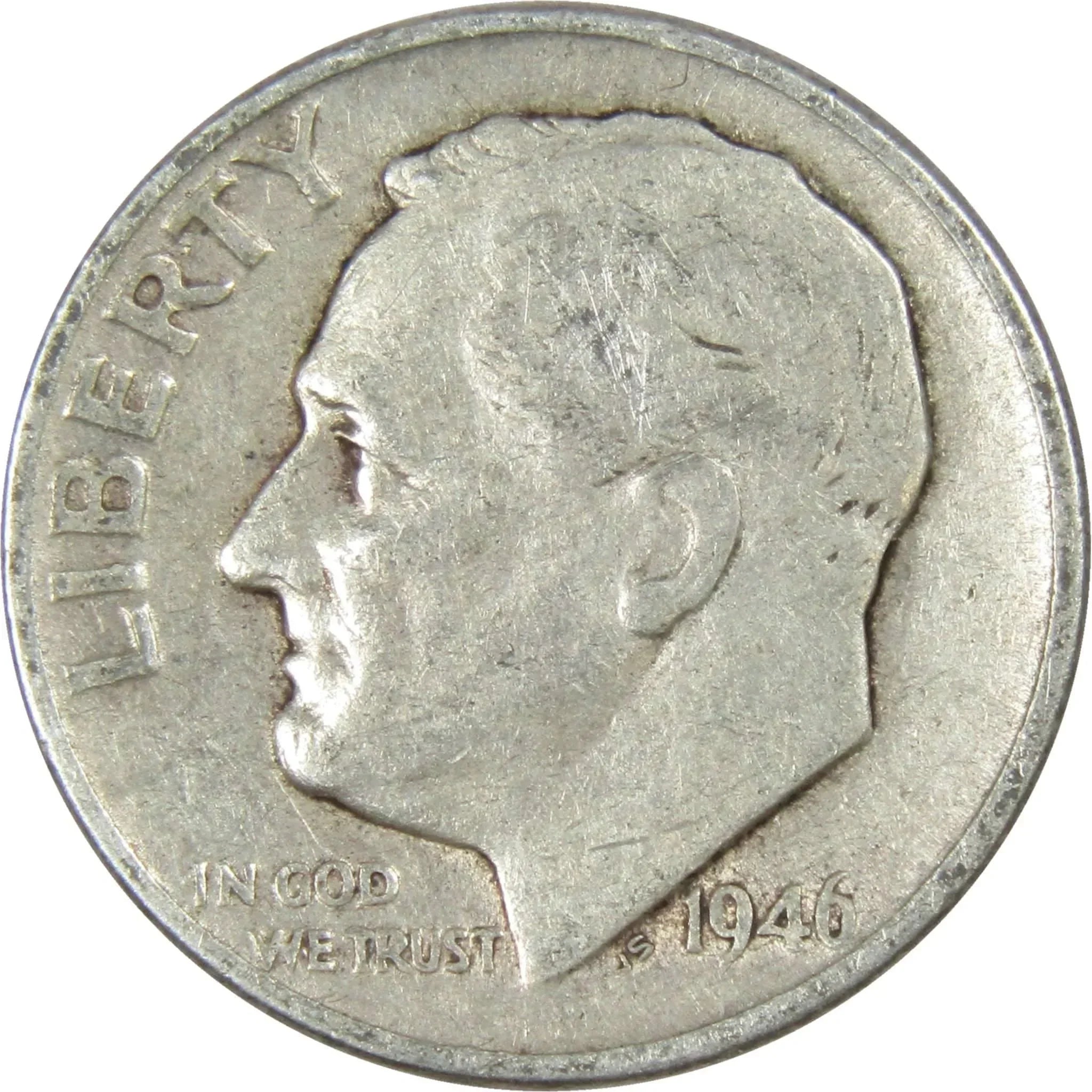 1946 Roosevelt Dime AG About Good 90% Silver 10c US Coin Collectible