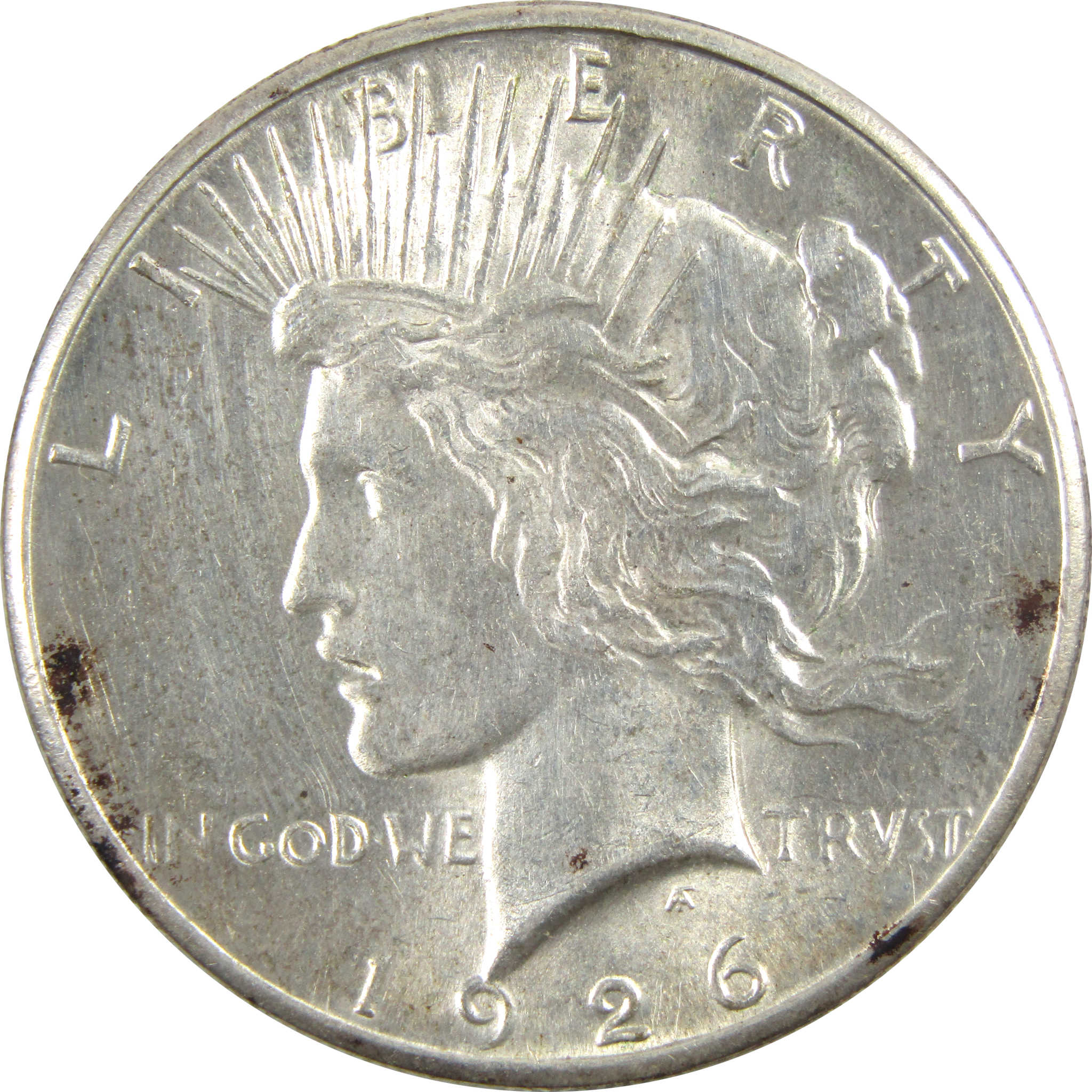 1926 S Peace Dollar AU About Uncirculated 90% Silver $1 Coin SKU:I5739