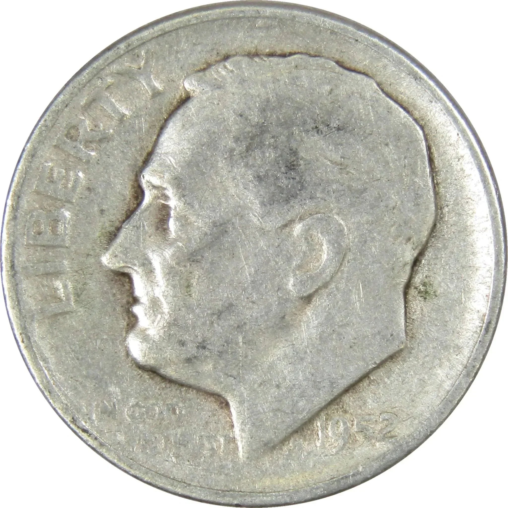 1952 S 10c Roosevelt Silver Dime US Coin AG About Good