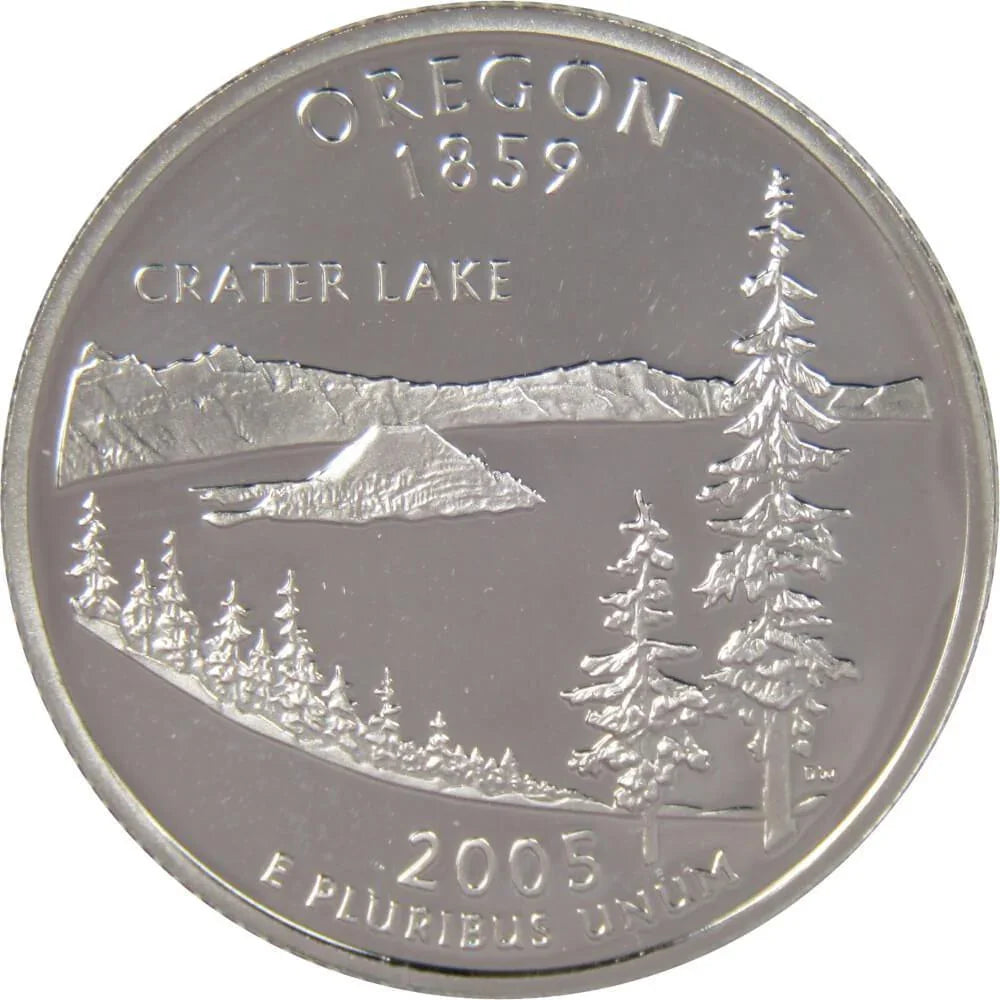 2005 S Oregon State Quarter Choice Proof 90% Silver 25c US Coin Collectible