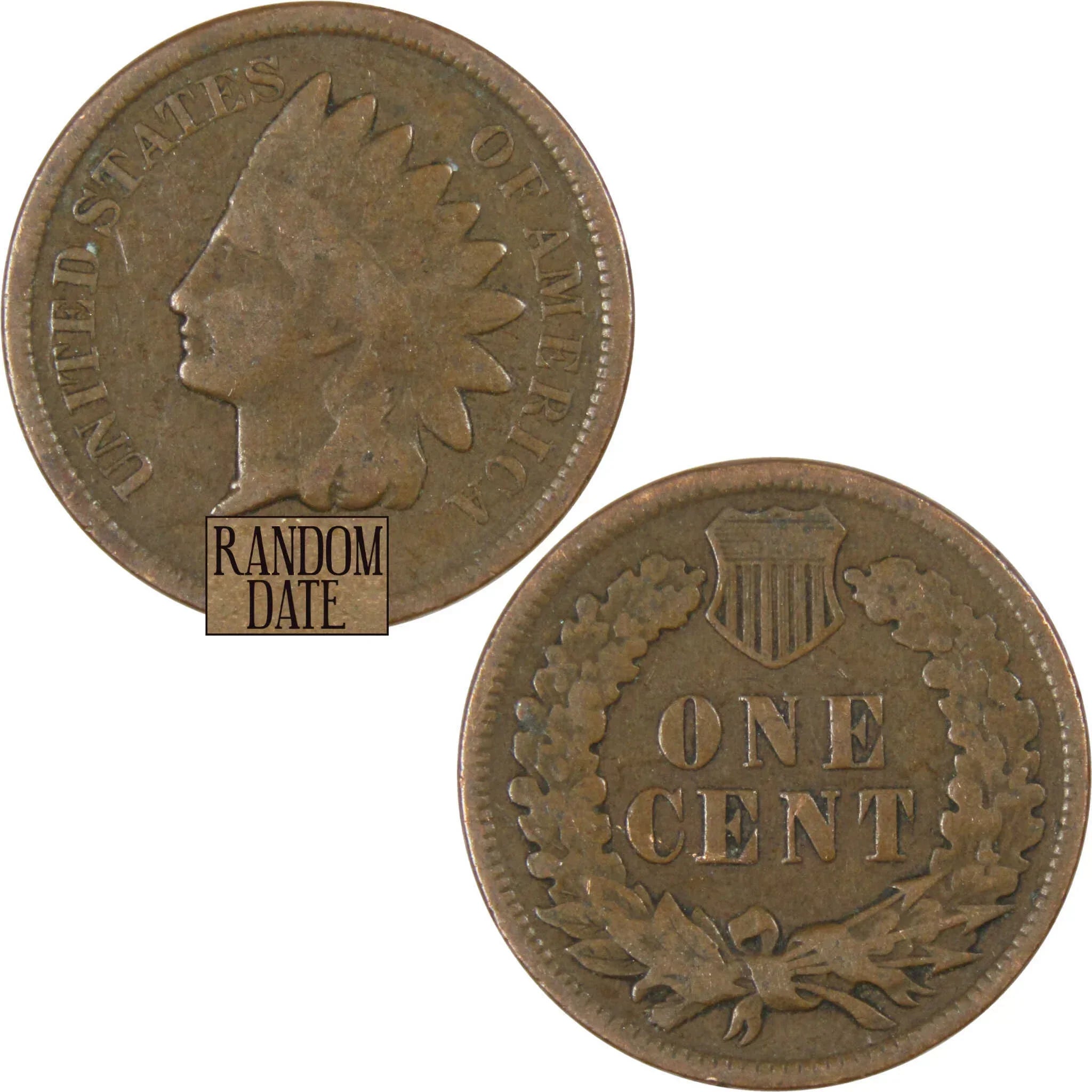 Indian Head Cent G Good Random Date Bronze Penny 1c Coin Collectible