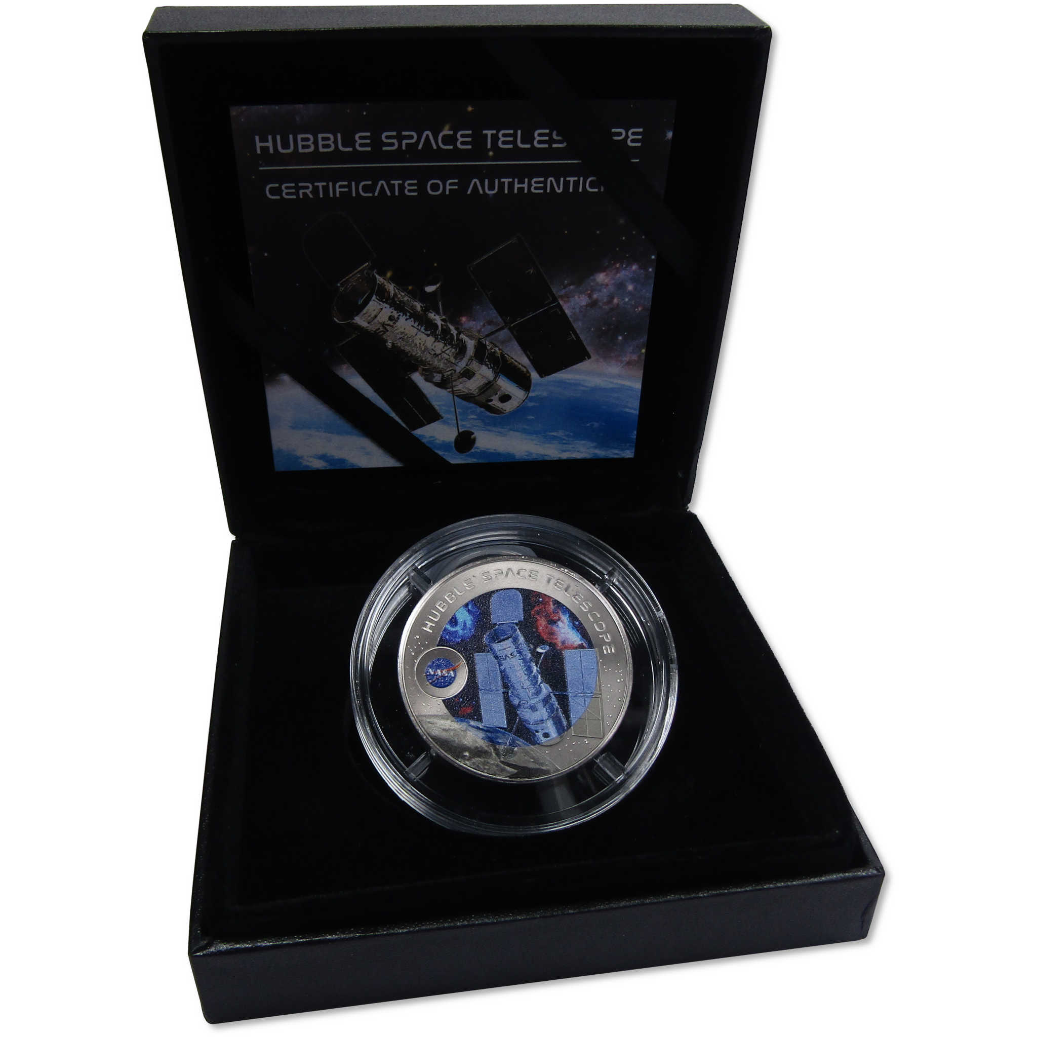 Hubble Space Telescope Half Dollar Uncirculated Titanium 50c Coin 2022 Fiji COA