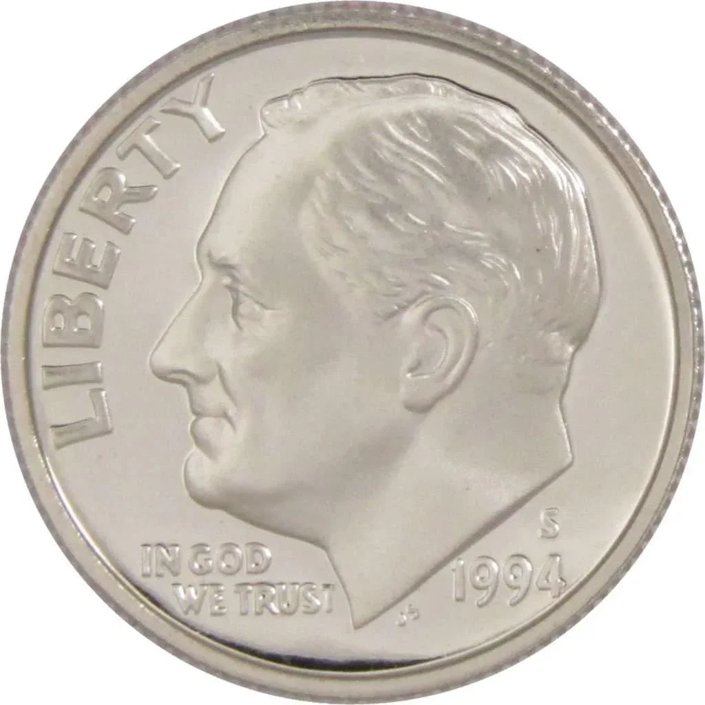1994 S Roosevelt Dime Choice Proof Clad 10c US Coin Collectible