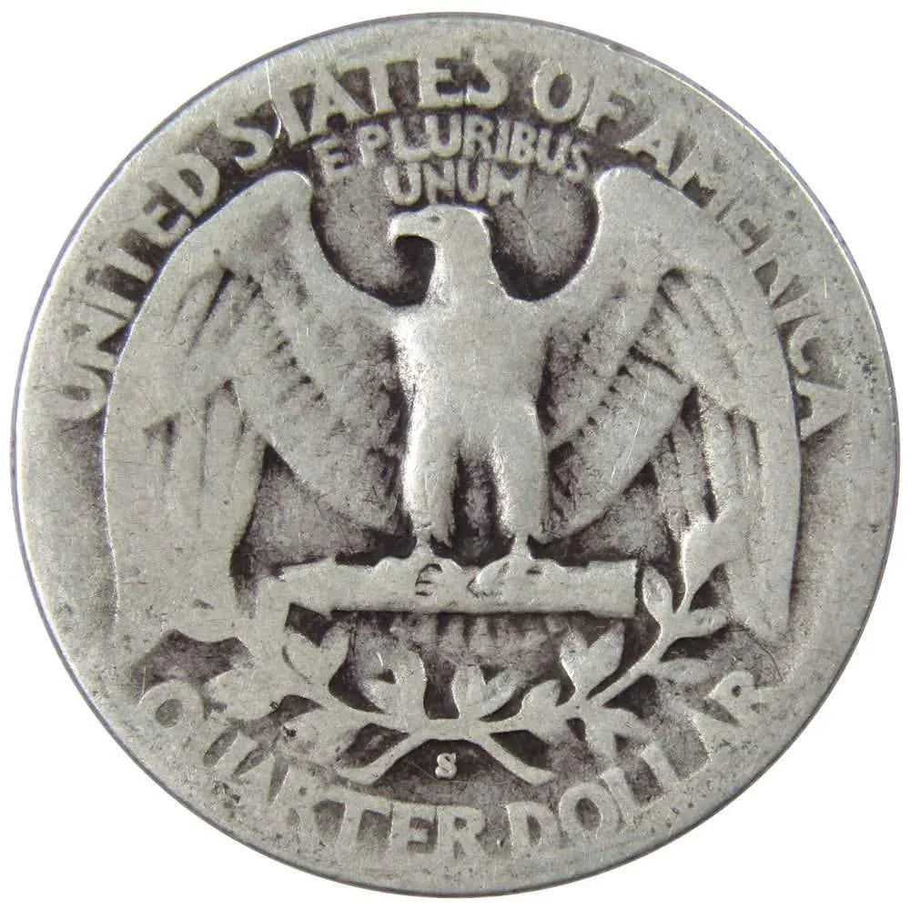 1943 S Washington Quarter G Good 90% Silver 25c US Coin Collectible