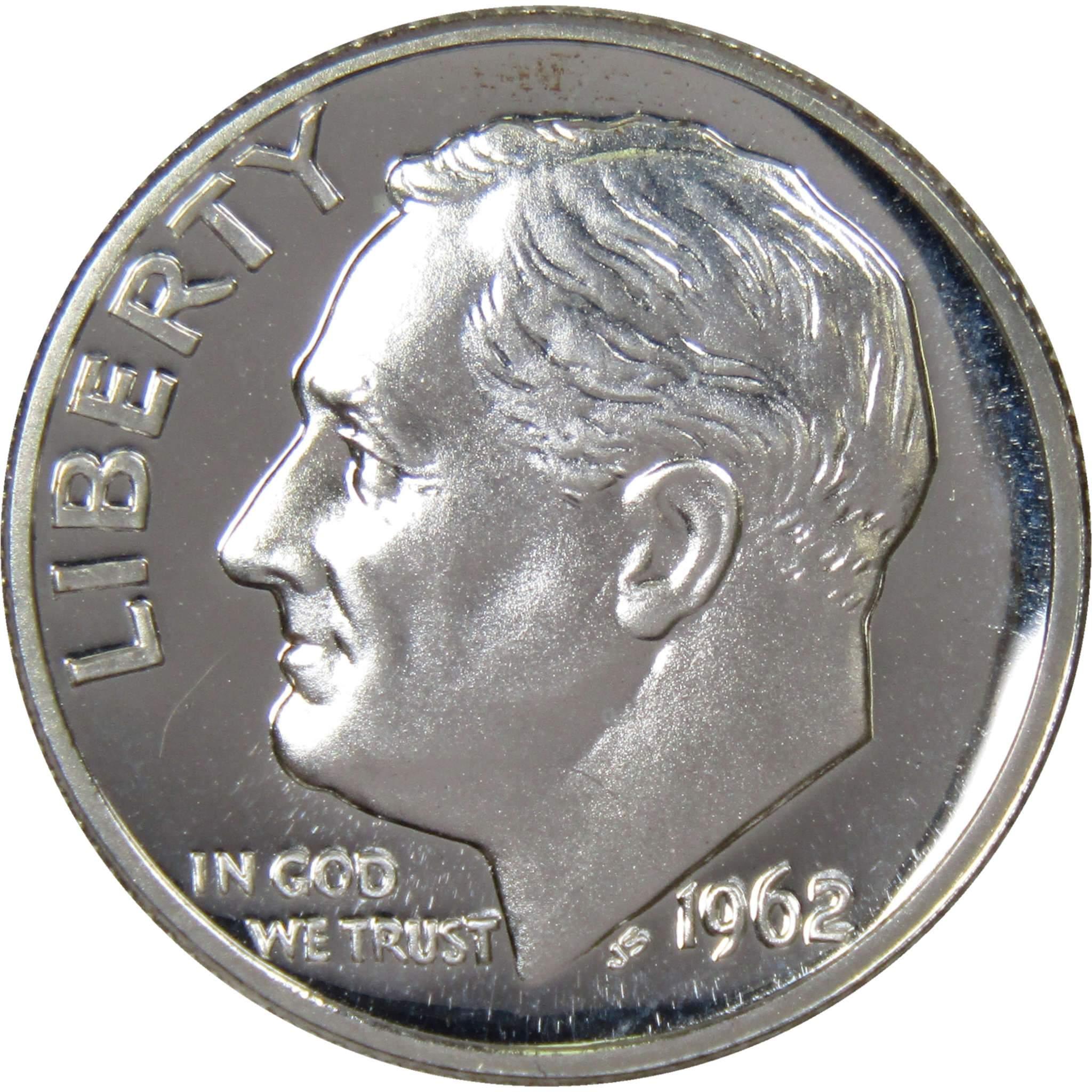 1962 Roosevelt Dime Choice Proof 90% Silver 10c US Coin Collectible