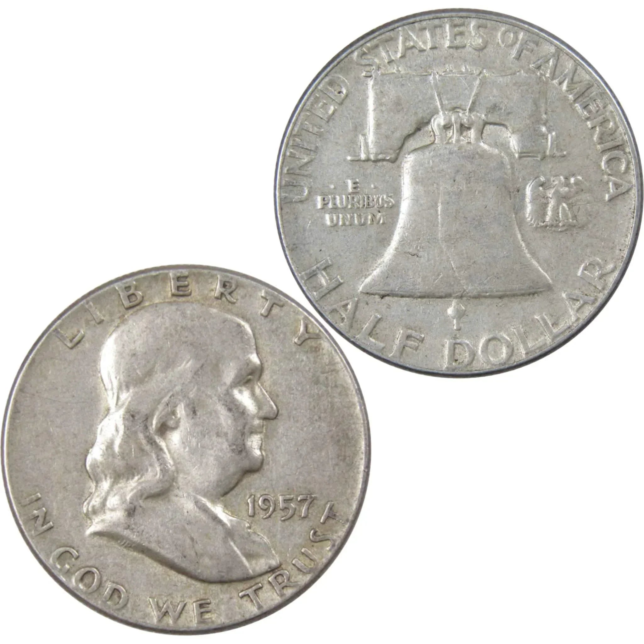 1957 Franklin Half Dollar VF Very Fine 90% Silver 50c US Coin Collectible