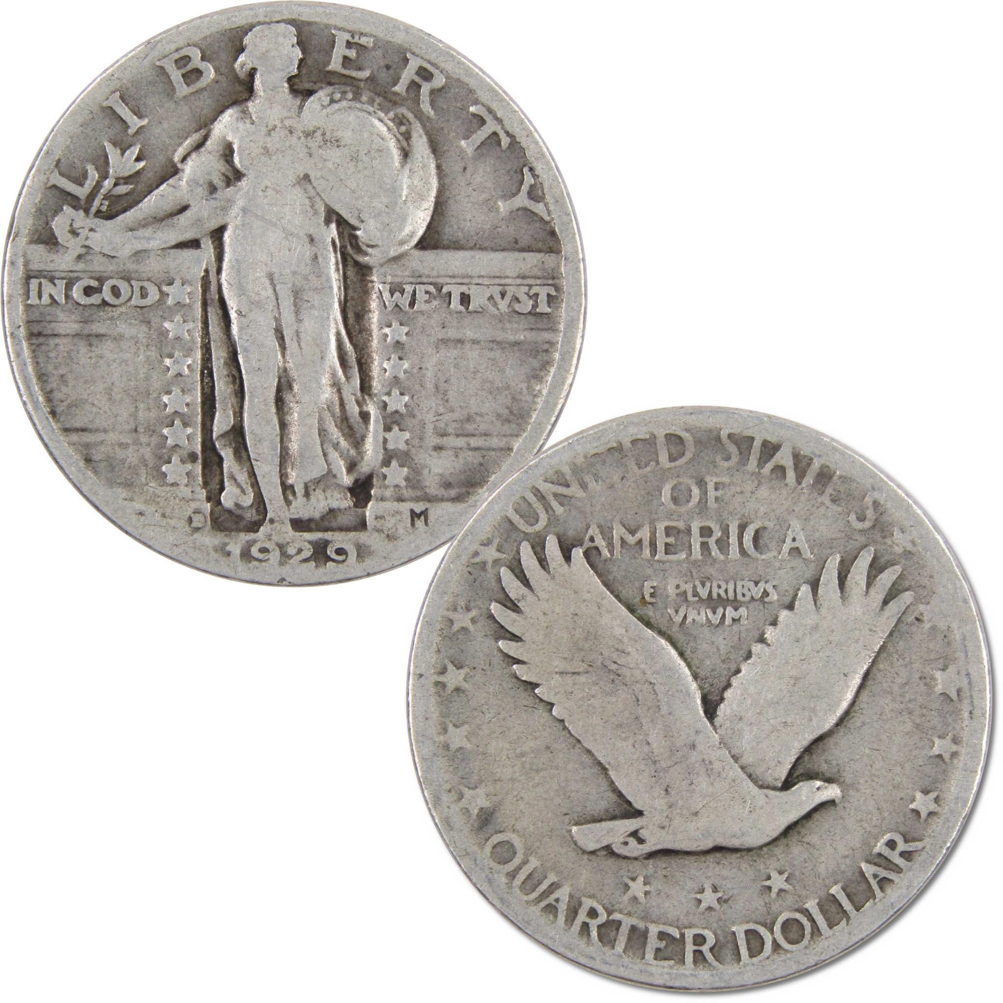 Standing Liberty Quarter 3 Coin PDS All Mint Gift Set AG About Good 90% Silver