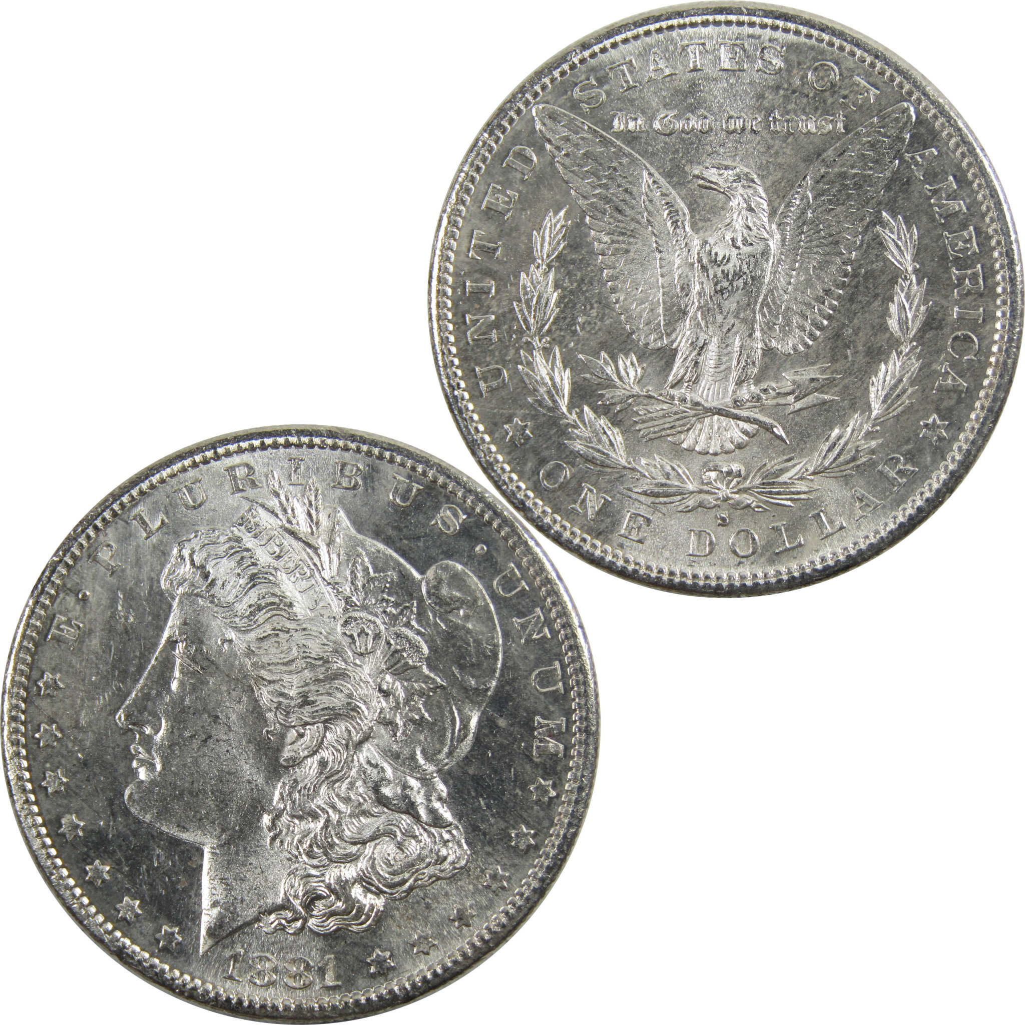 1881 S Morgan Dollar BU Uncirculated 90% Silver $1 Coin SKU:I5324 - Morgan coin - Morgan silver dollar - Morgan silver dollar for sale - Profile Coins & Collectibles