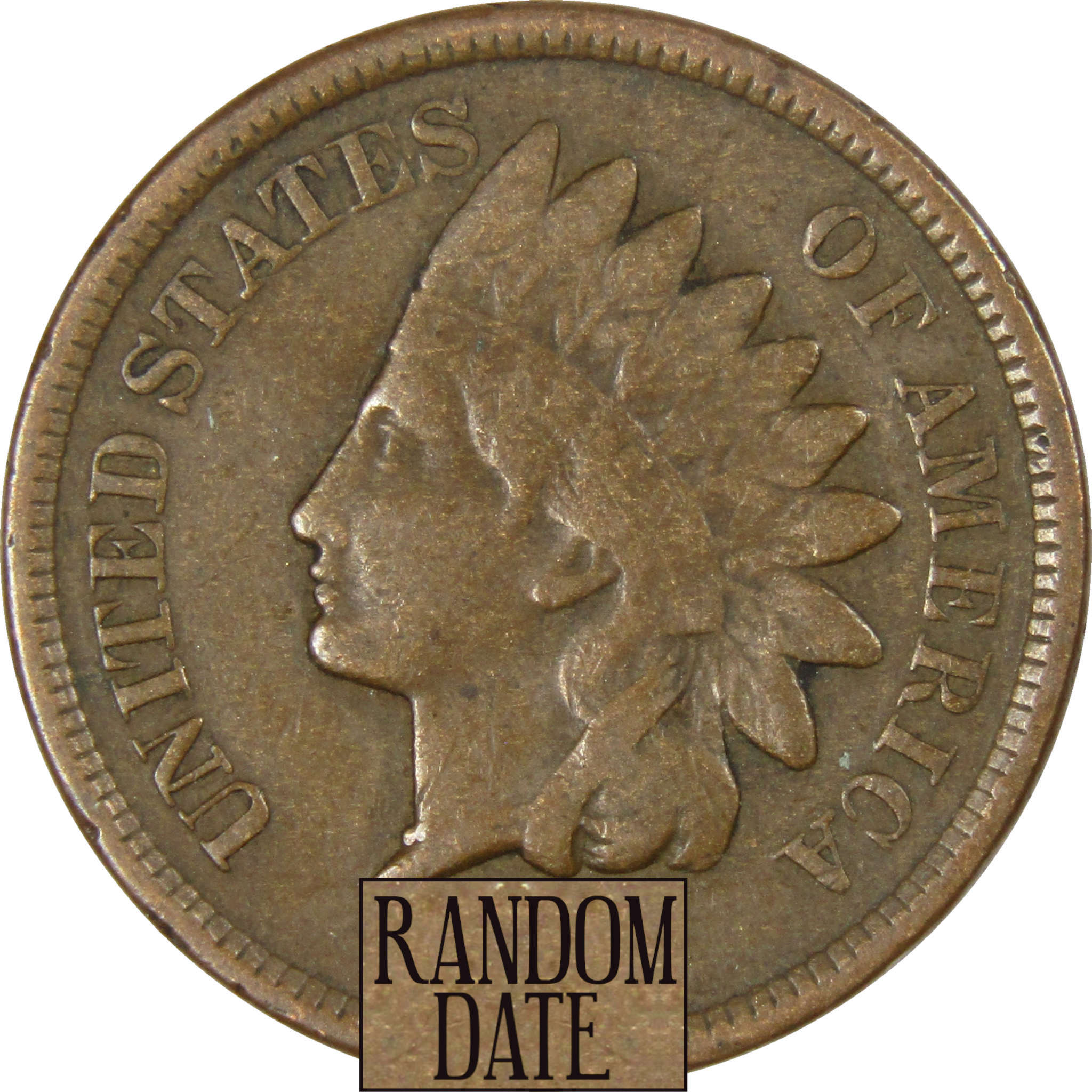 Indian Head Cent F Fine Random Date Bronze Penny 1c Coin Collectible
