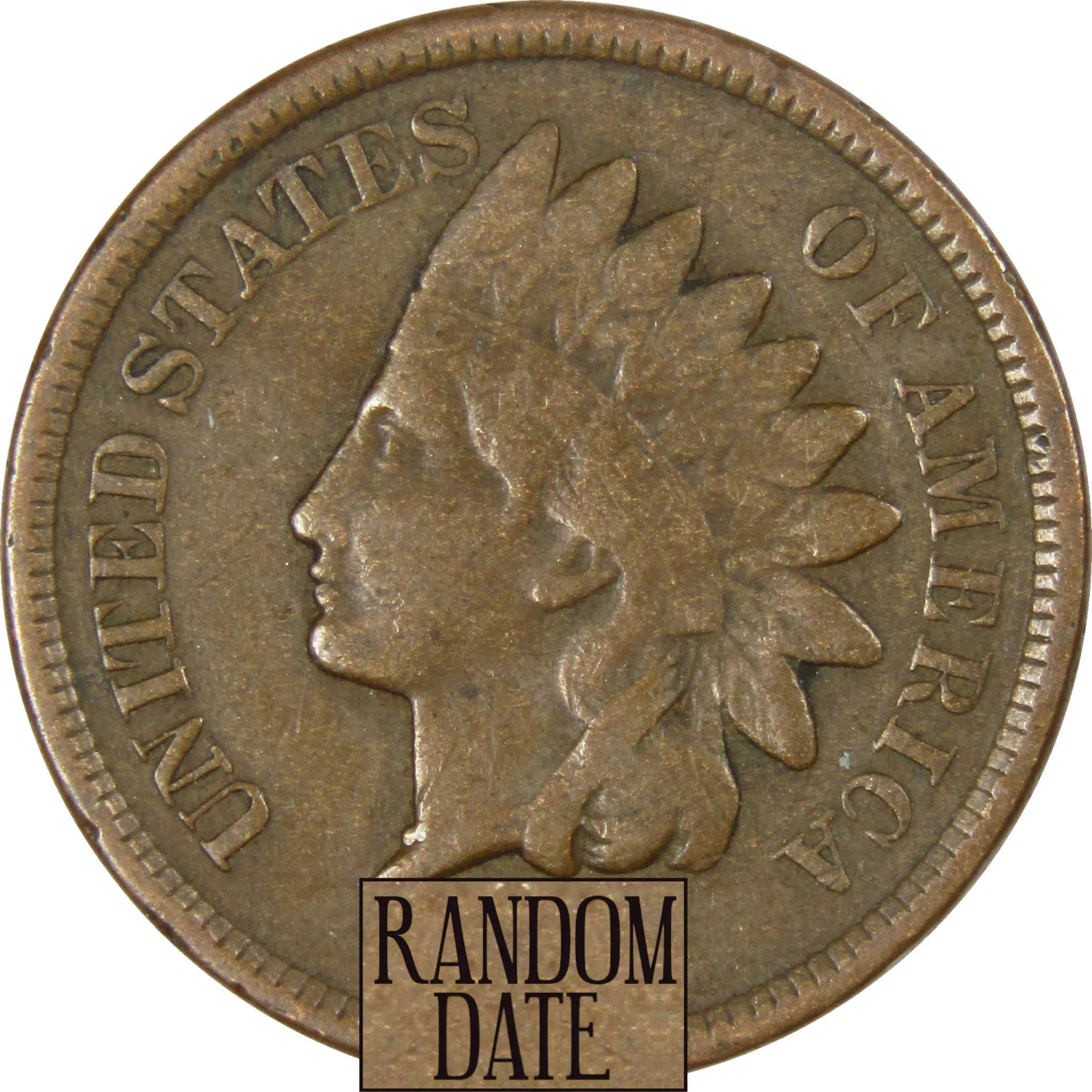Indian Head Cent F Fine Random Date Bronze Penny 1c Coin Collectible