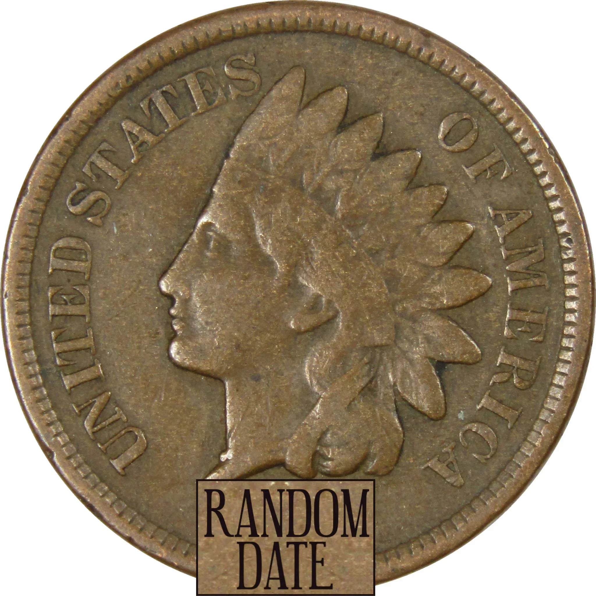 Indian Head Cent F Fine Random Date Bronze Penny 1c Coin Collectible