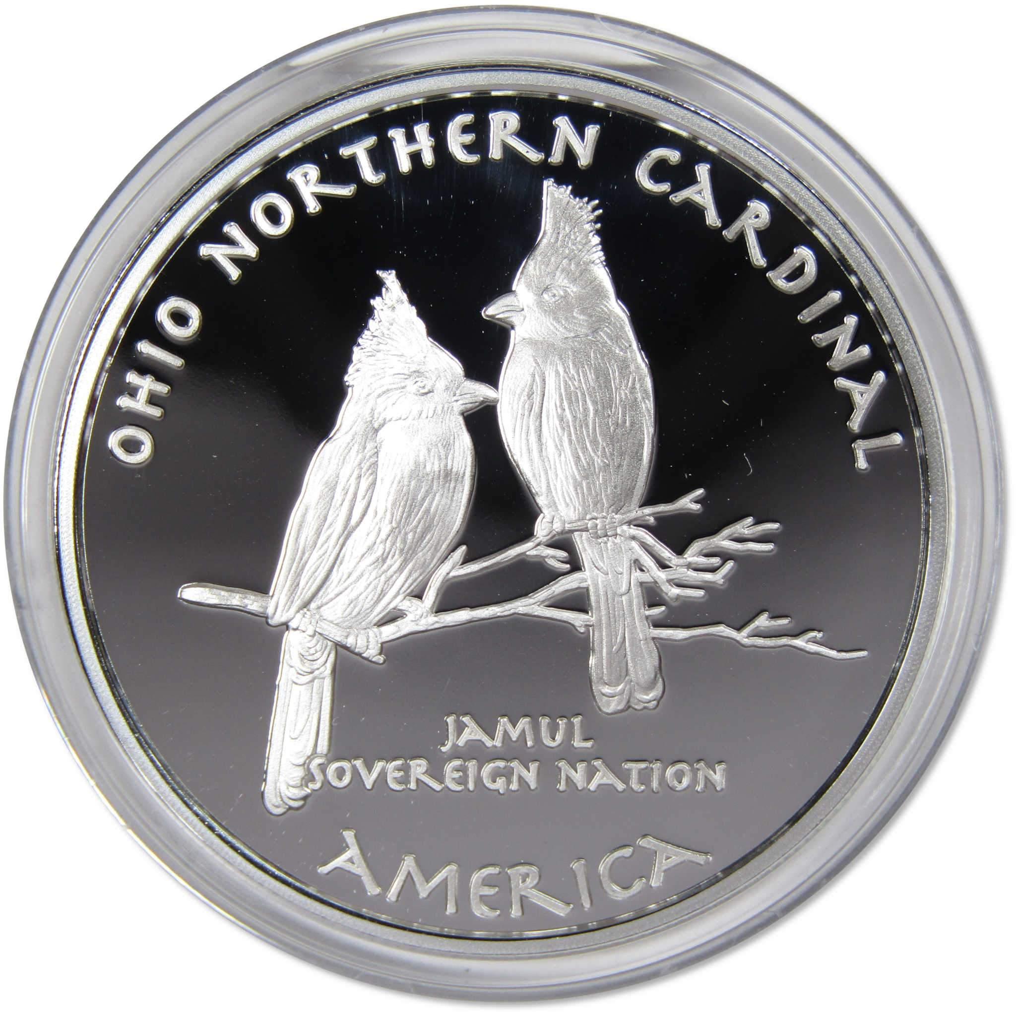2019 Native American Jamul Wyandot Cardinal 1 oz .999 Fine Silver $1 Proof